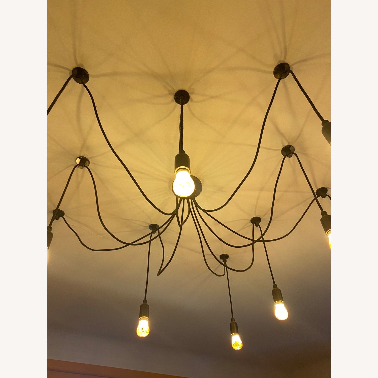 Pottery Barn Edison Chandelier + Various Light Bulbs - image-3