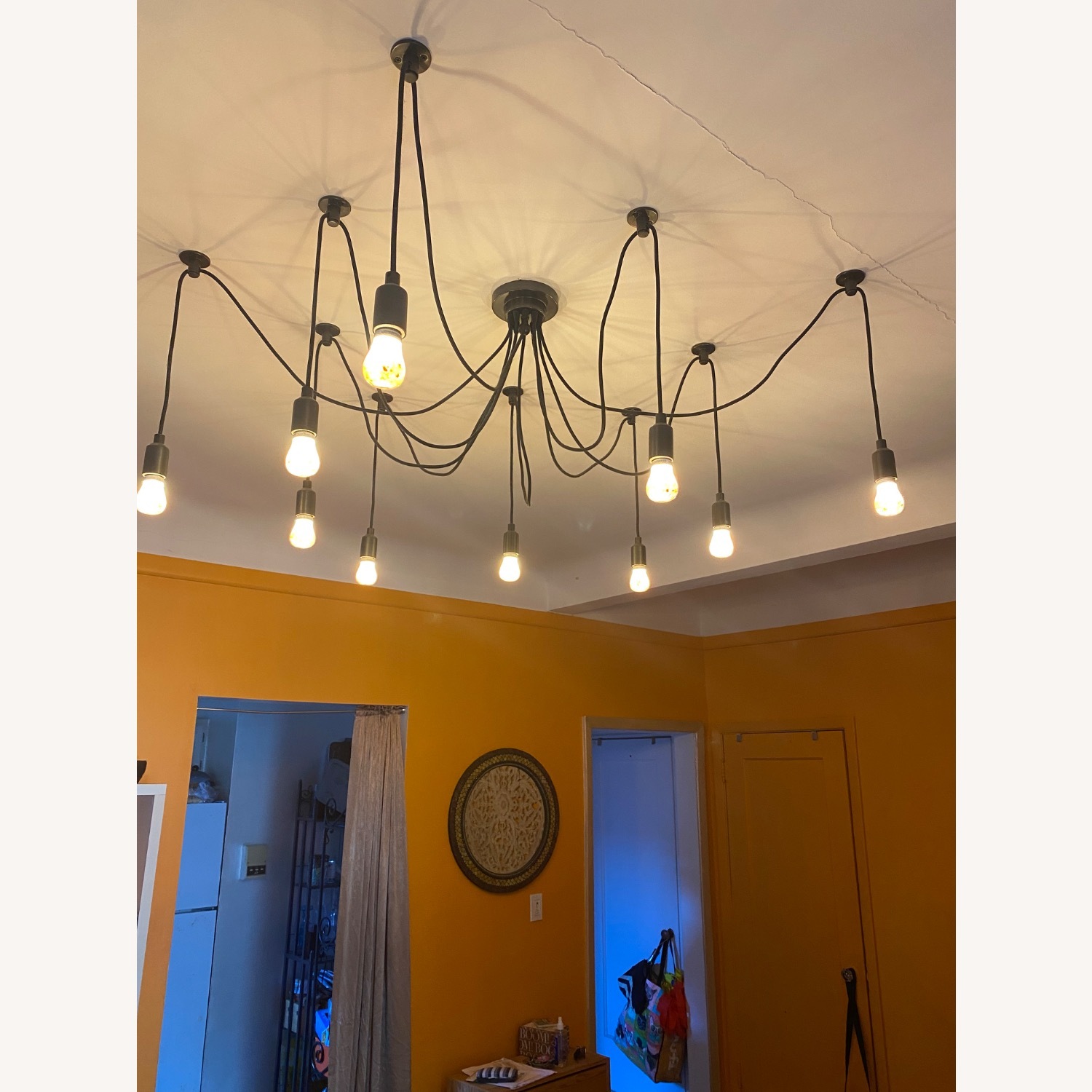 Pottery Barn Edison Chandelier + Various Light Bulbs - image-1