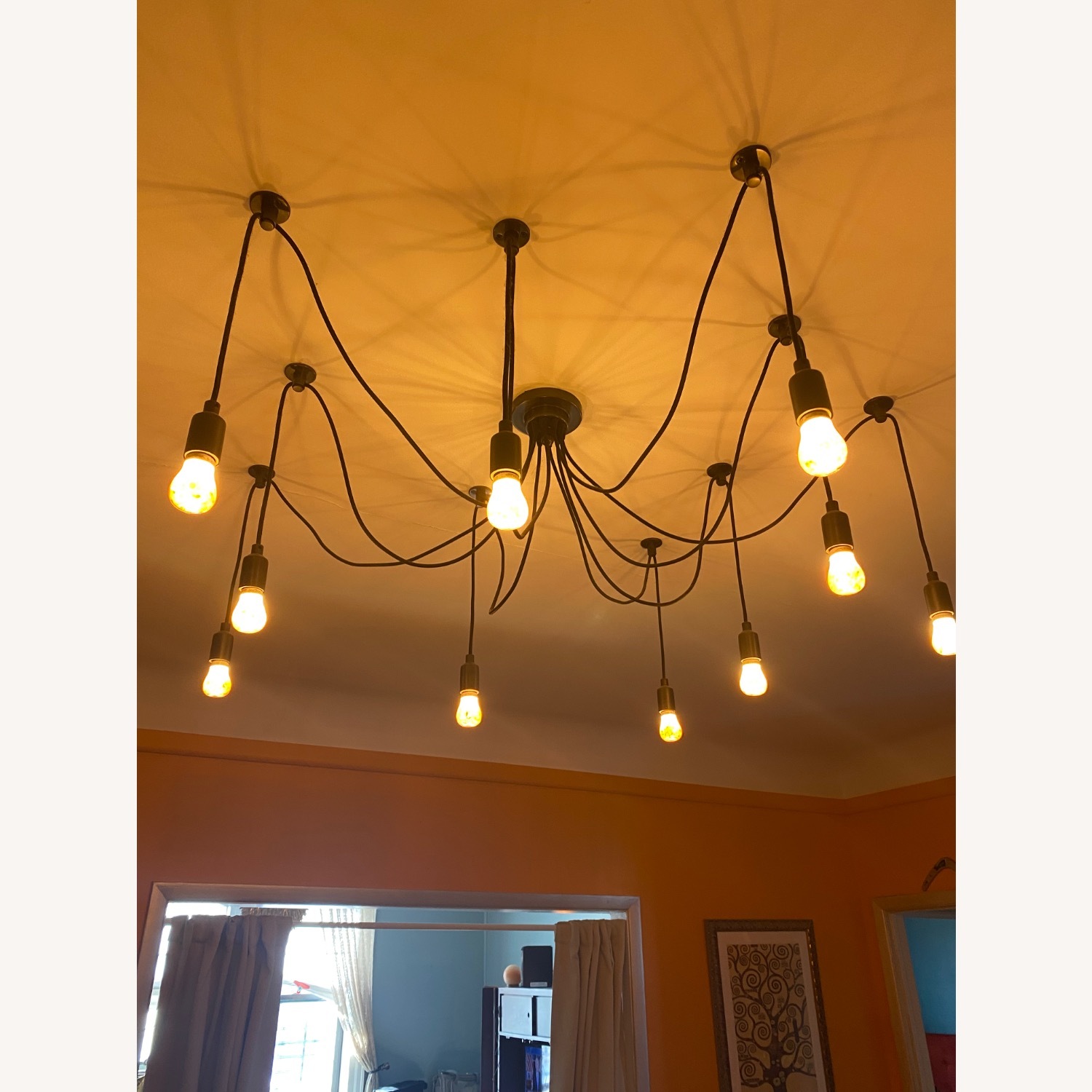 Pottery Barn Edison Chandelier + Various Light Bulbs - image-2