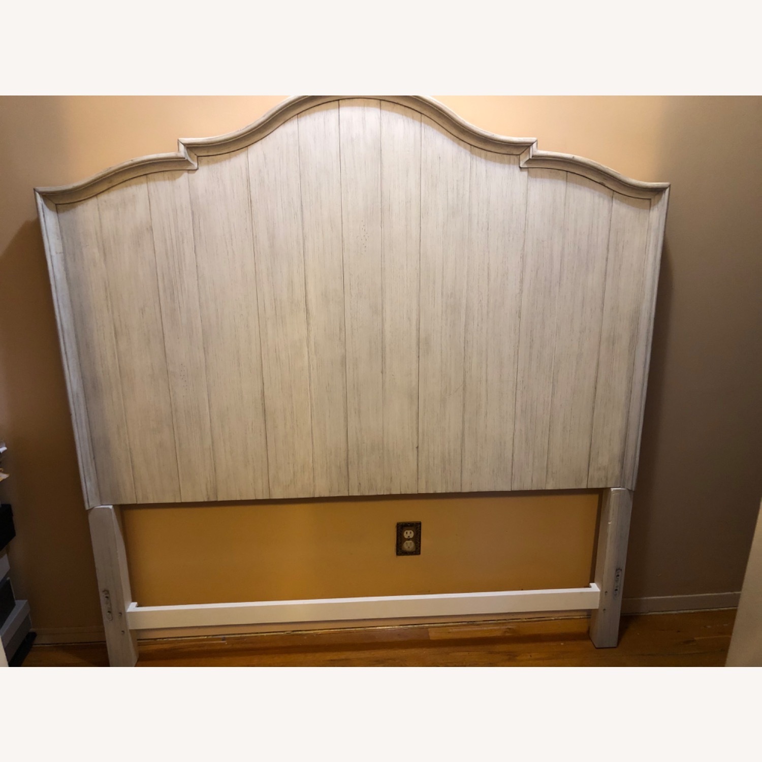 Soft Grey Wood Headboard - image-1