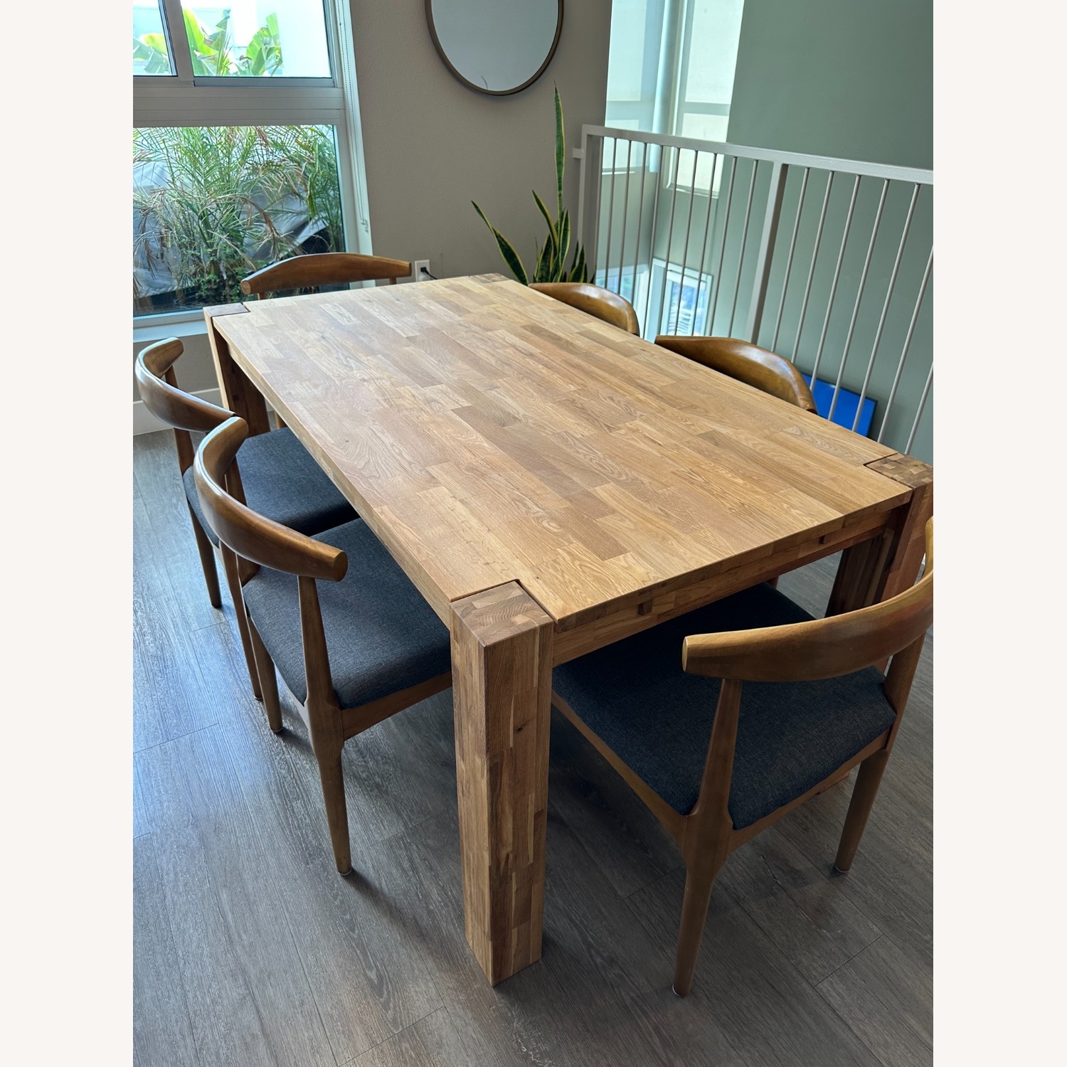 Victor Leather 24" Brass Pendant Mirror - image-2