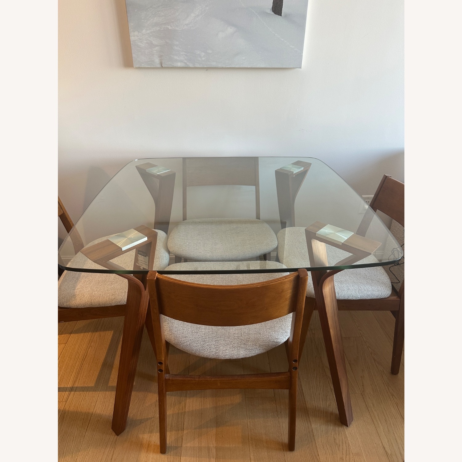 World Market Joel Square Glass and Wood Table - image-3