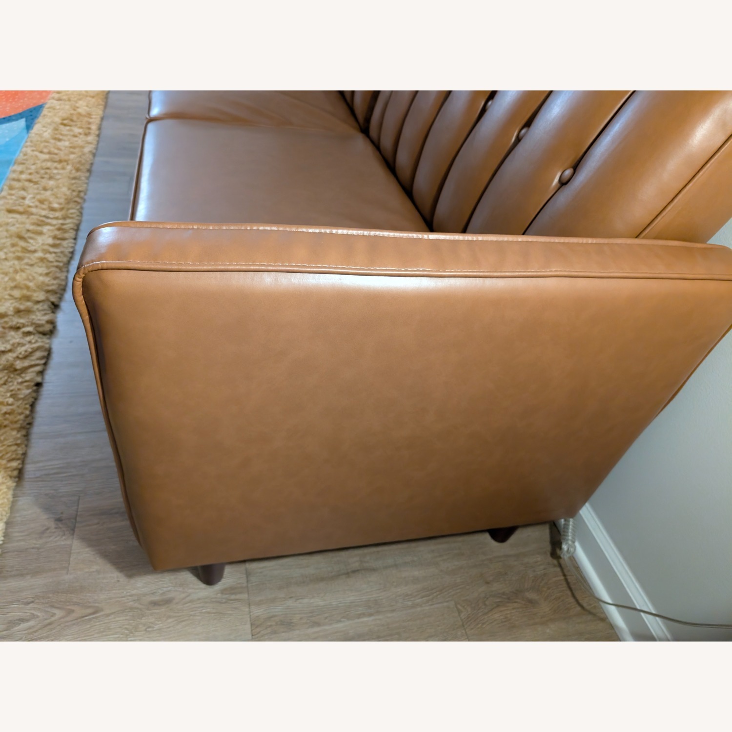 Sand & Stable Faux Leather Convertible Sofa - image-2