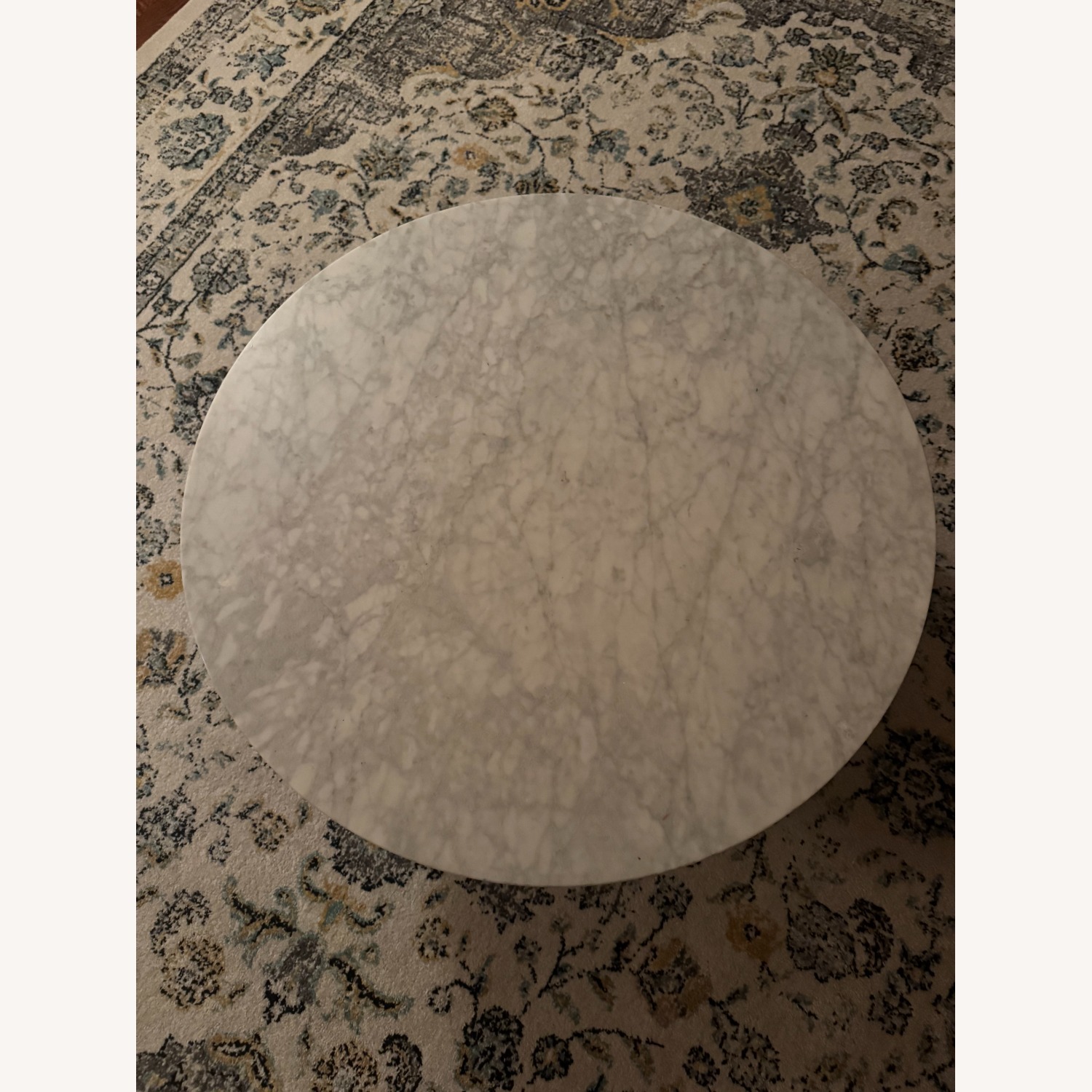 Marble Coffee Table with Solid Oak Legs - image-3
