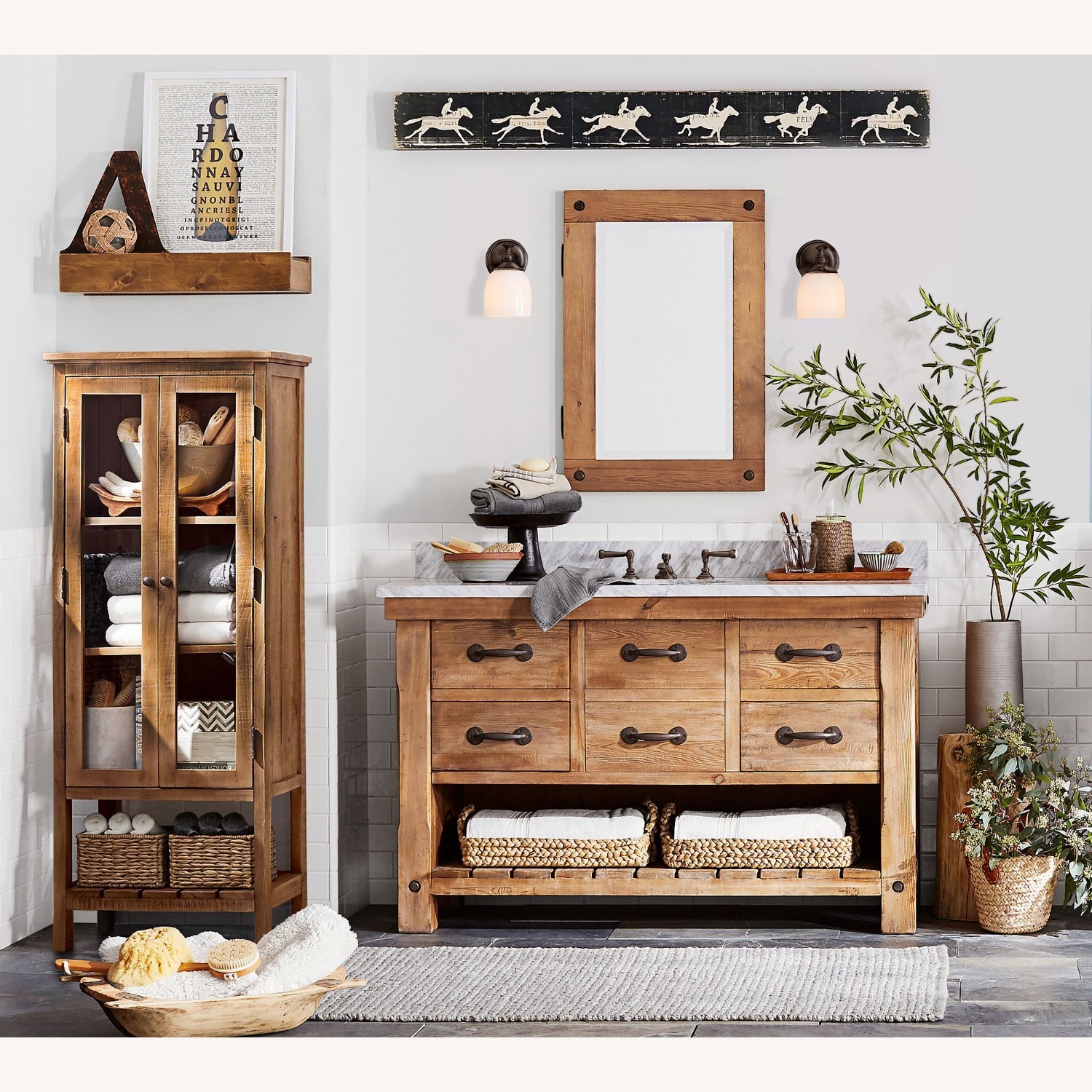 Pottery Barn Rustic Reclaimed Wood Storage Cabinet - image-6