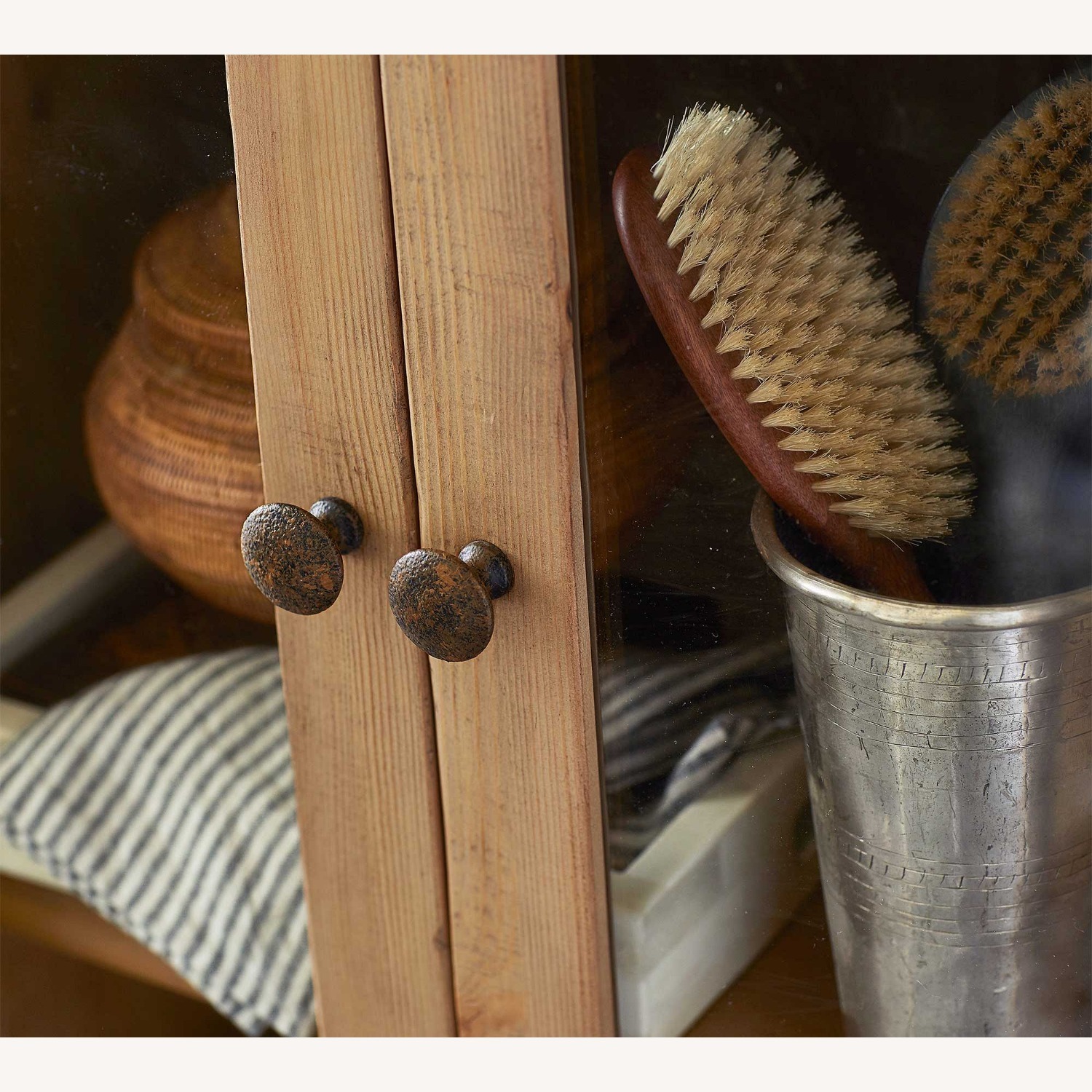 Pottery Barn Rustic Reclaimed Wood Storage Cabinet - image-1