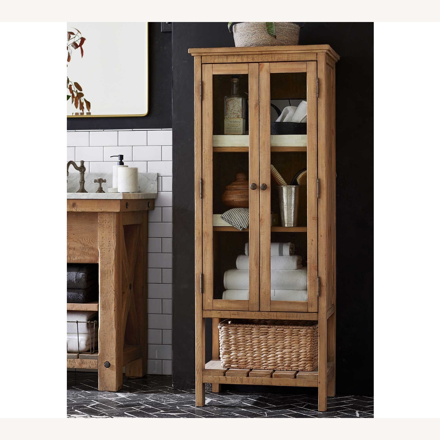 Pottery Barn Rustic Reclaimed Wood Storage Cabinet - image-3