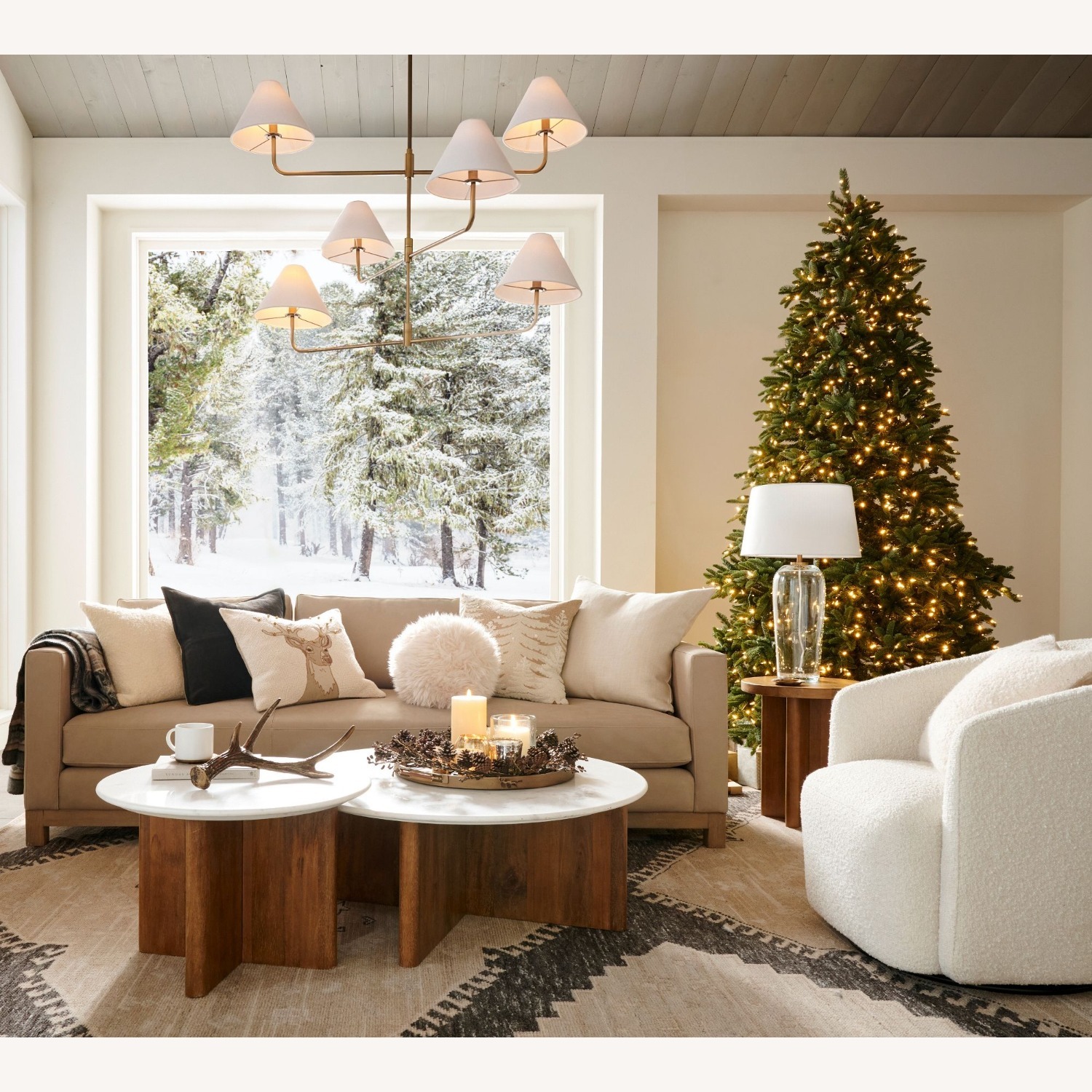 Pottery Barn Preston Swivel Chair - image-3