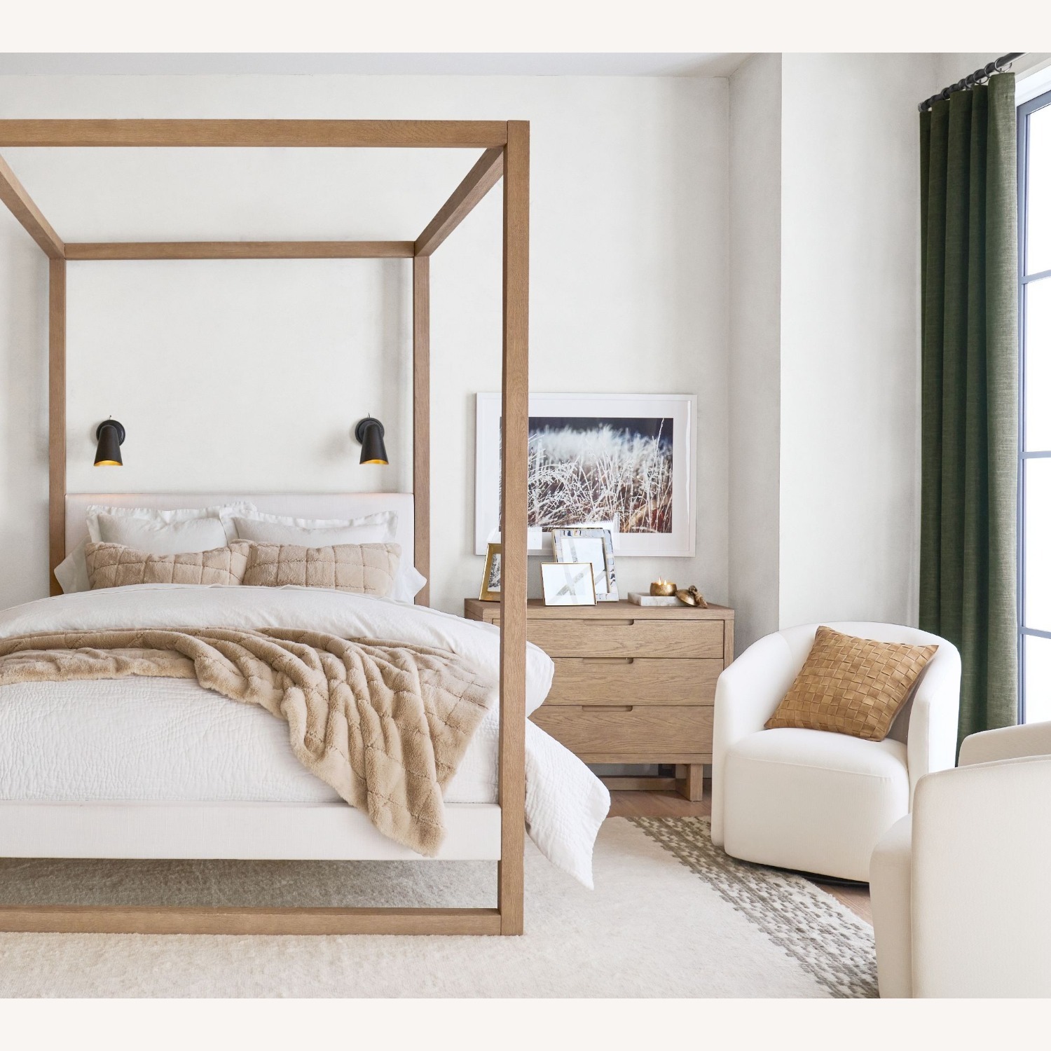 Pottery Barn Preston Swivel Chair - image-1