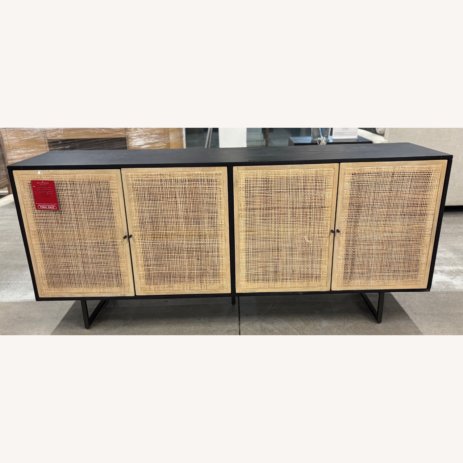 Pottery Barn Dolores Cane Console Table (72") - image-1