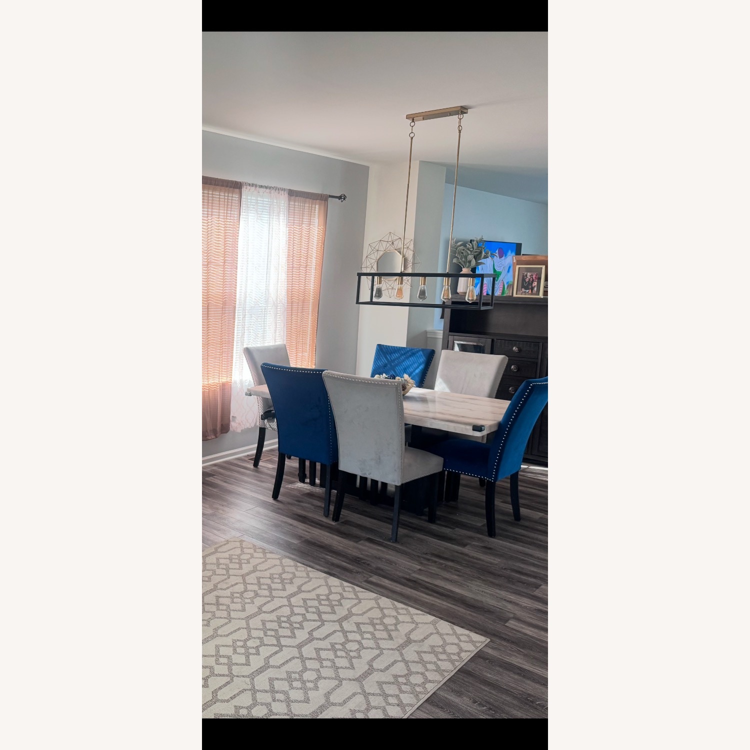 7 piece Marble Dining Table  - image-3