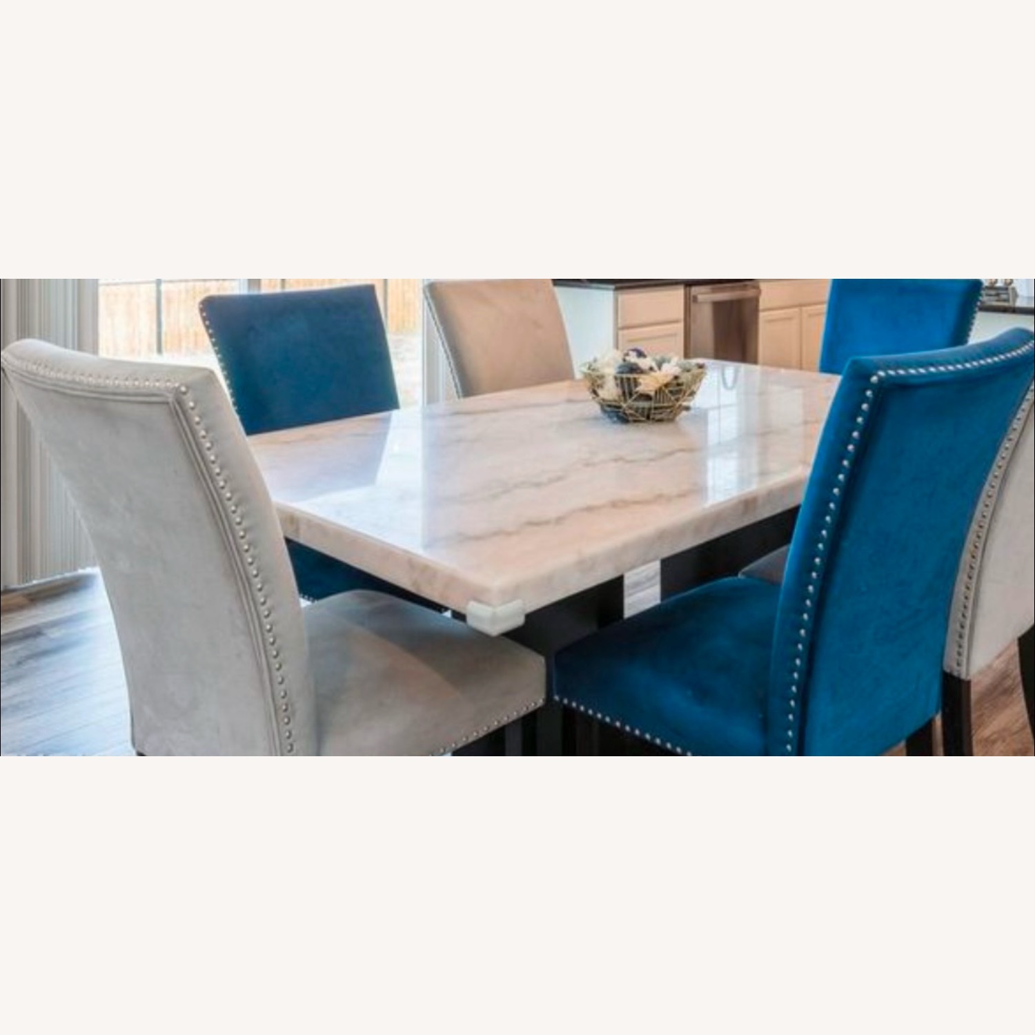 7 piece Marble Dining Table  - image-1
