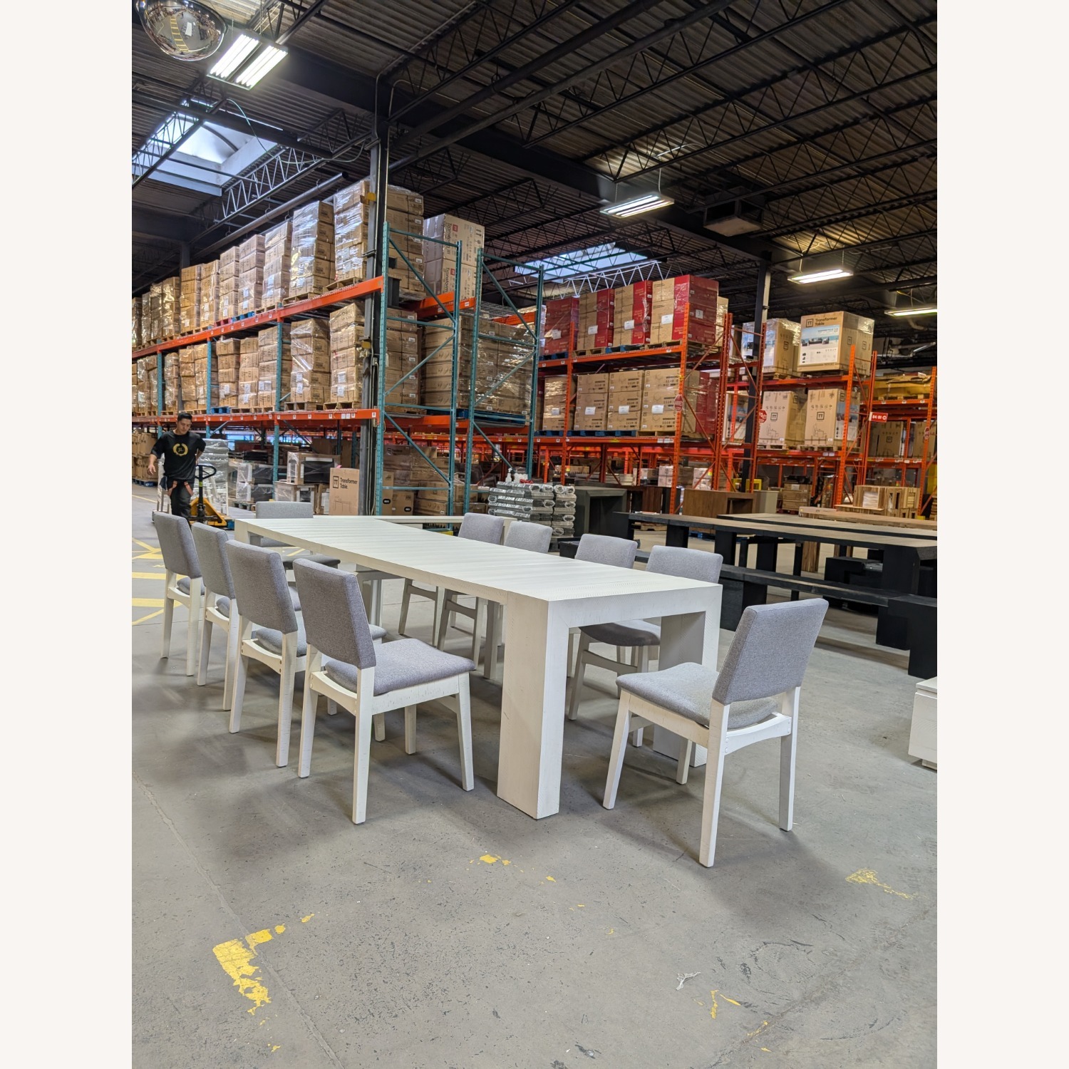 Transformer Table, Ten Stackable Chairs, Storage - image-1