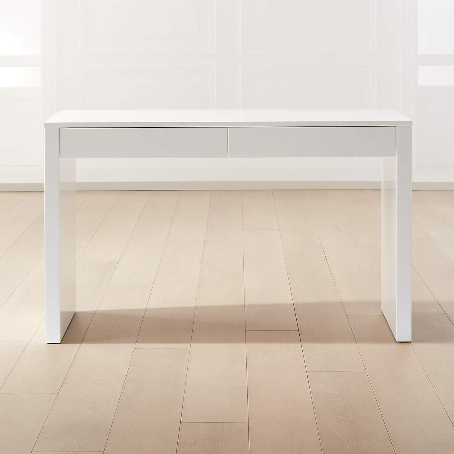 CB2 Runway White Lacquer Desk - image-0