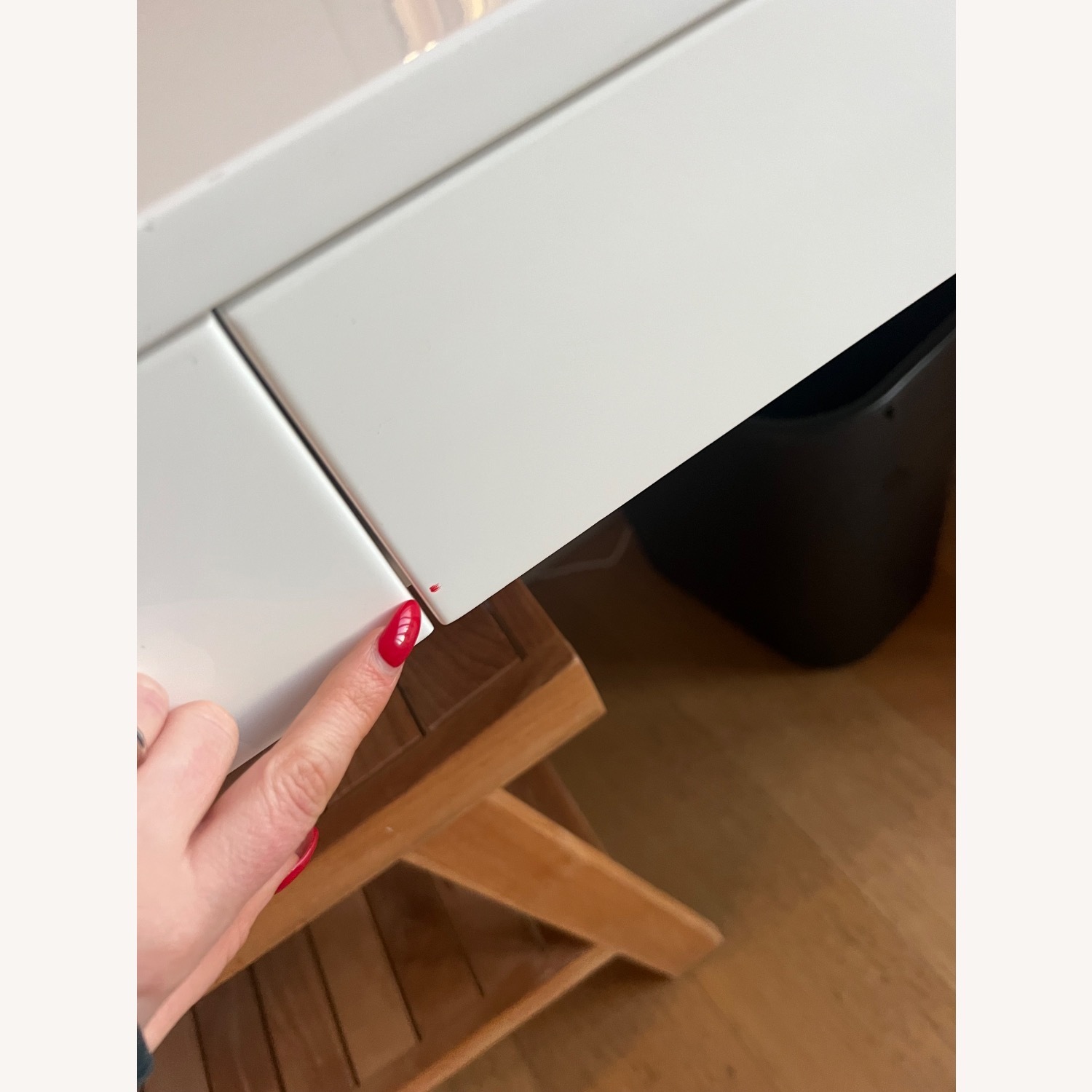 CB2 Runway White Lacquer Desk - image-4