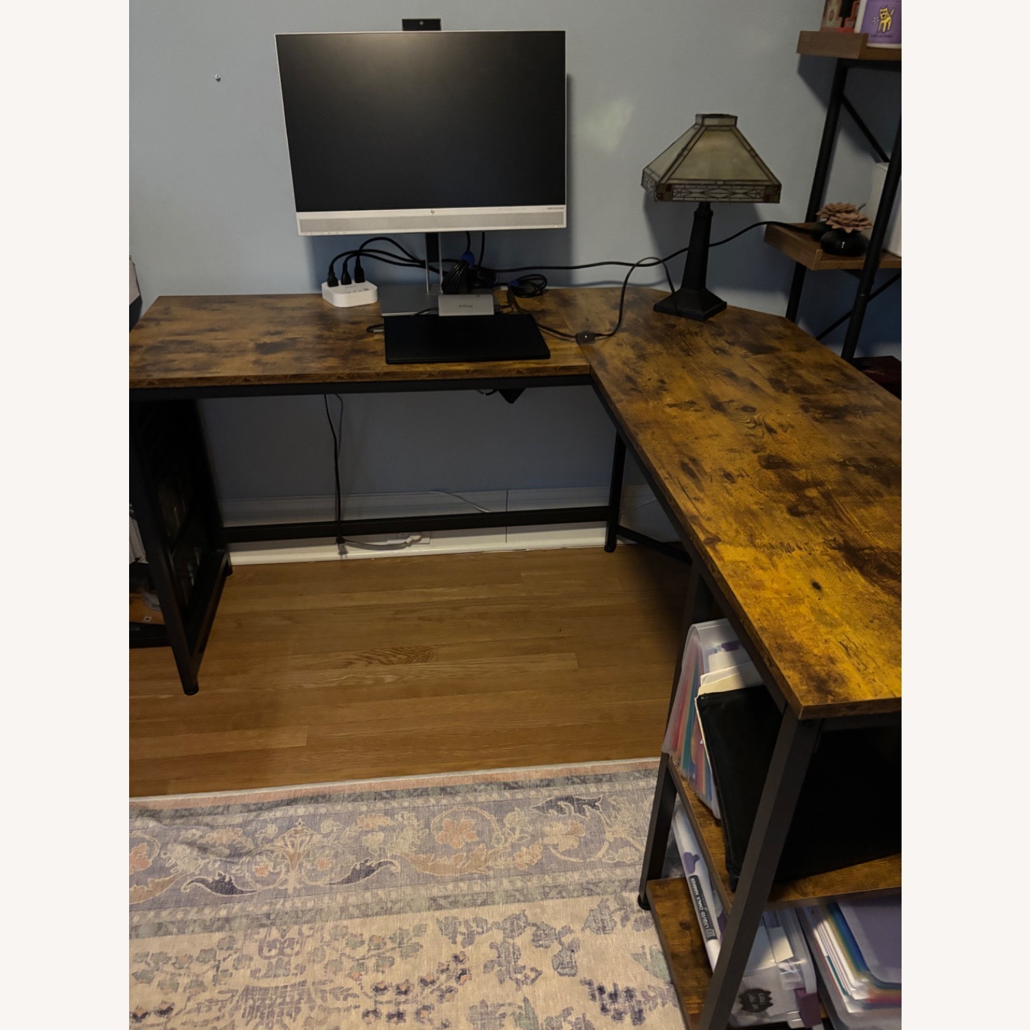 Wayfair Enprise 54.3'' L-Shaped Metal Base Writing Desk - image-6