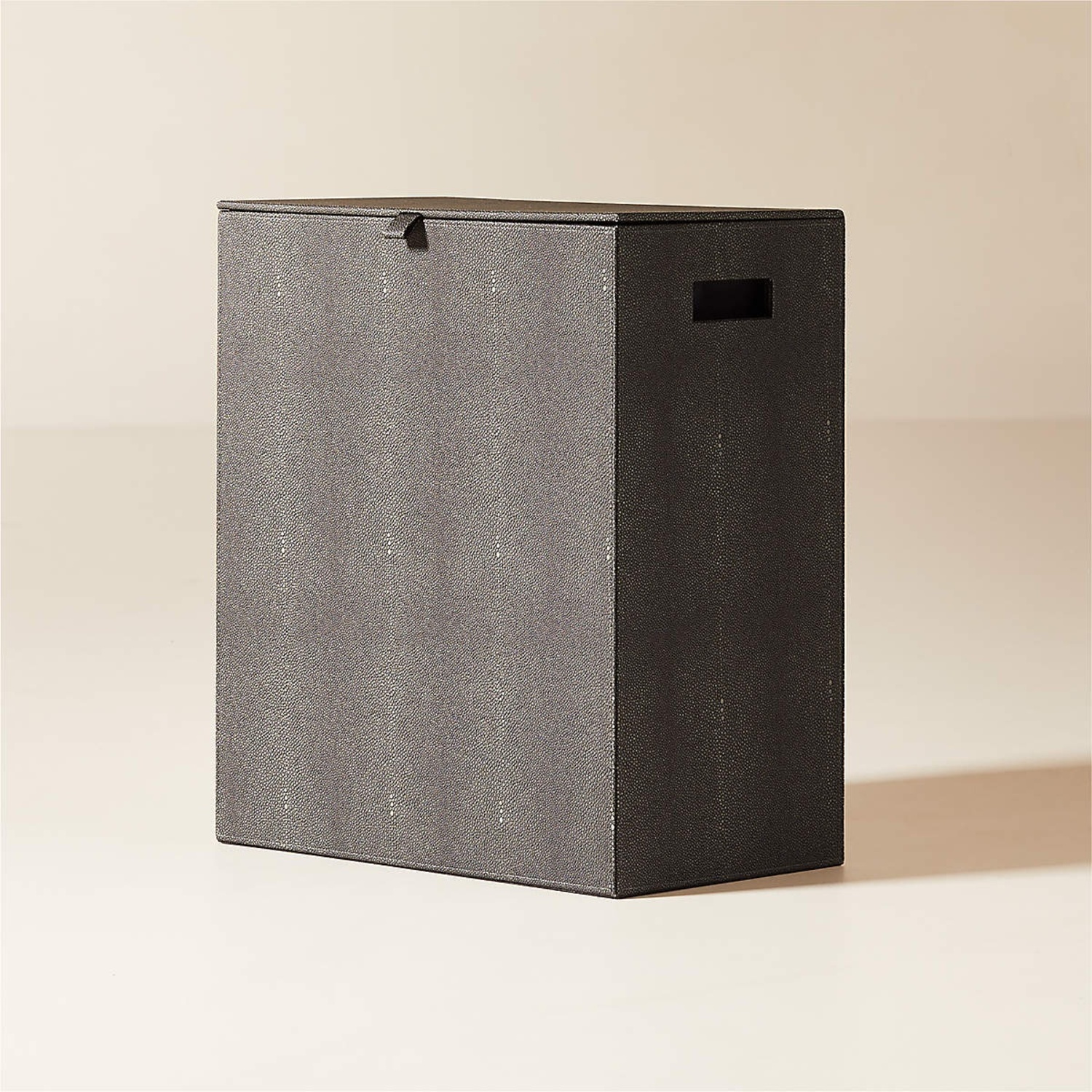 CB2 Shagreen Modern Hamper - image-4