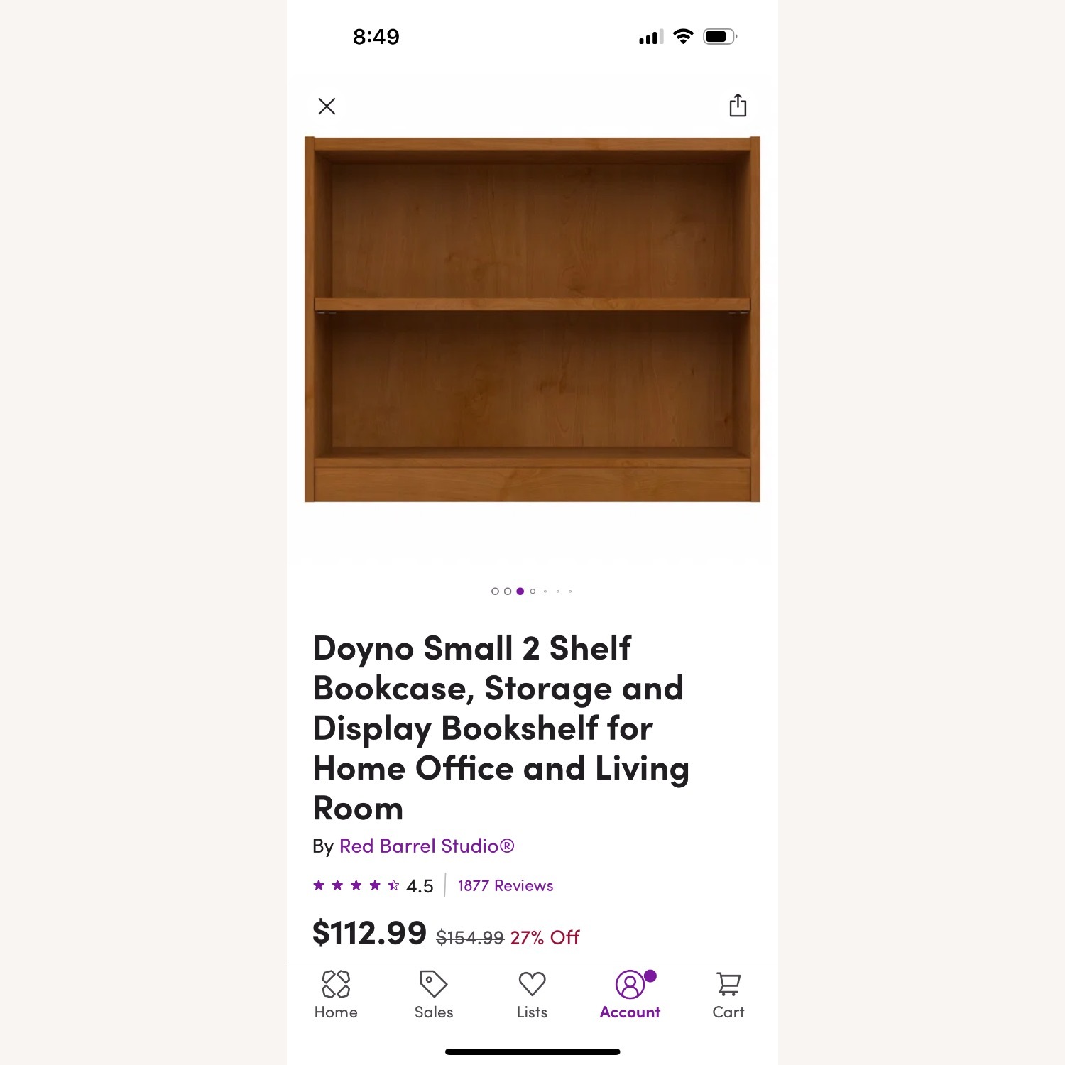 Wayfair Doyno Small 2 Shelf Bookcase - image-2