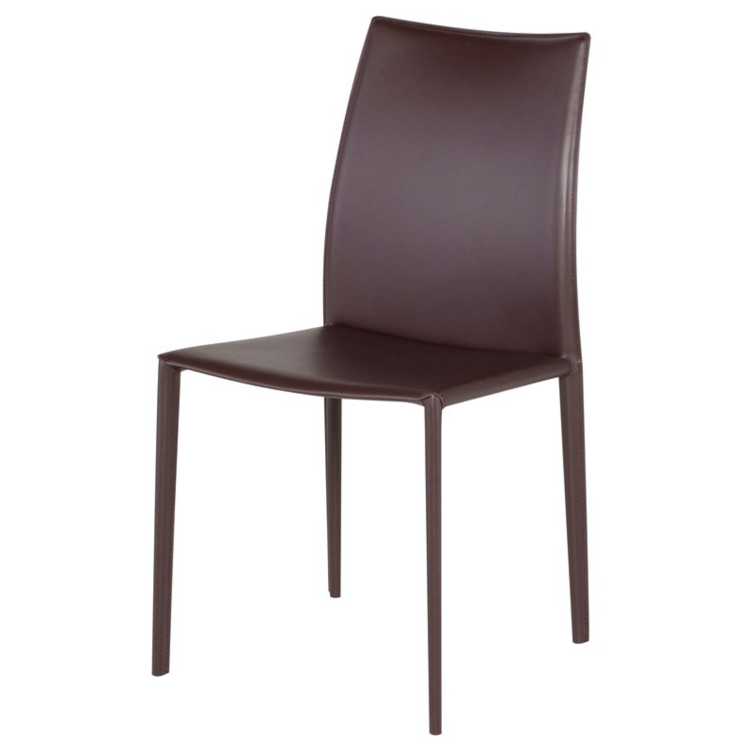 Nuevo Brown Leather Dining Chair - image-4