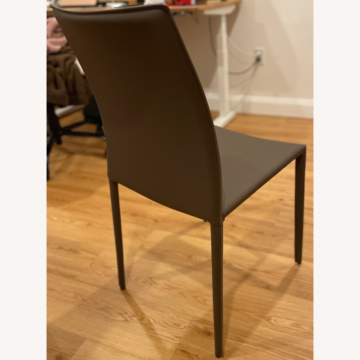 Nuevo Brown Leather Dining Chair - image-3