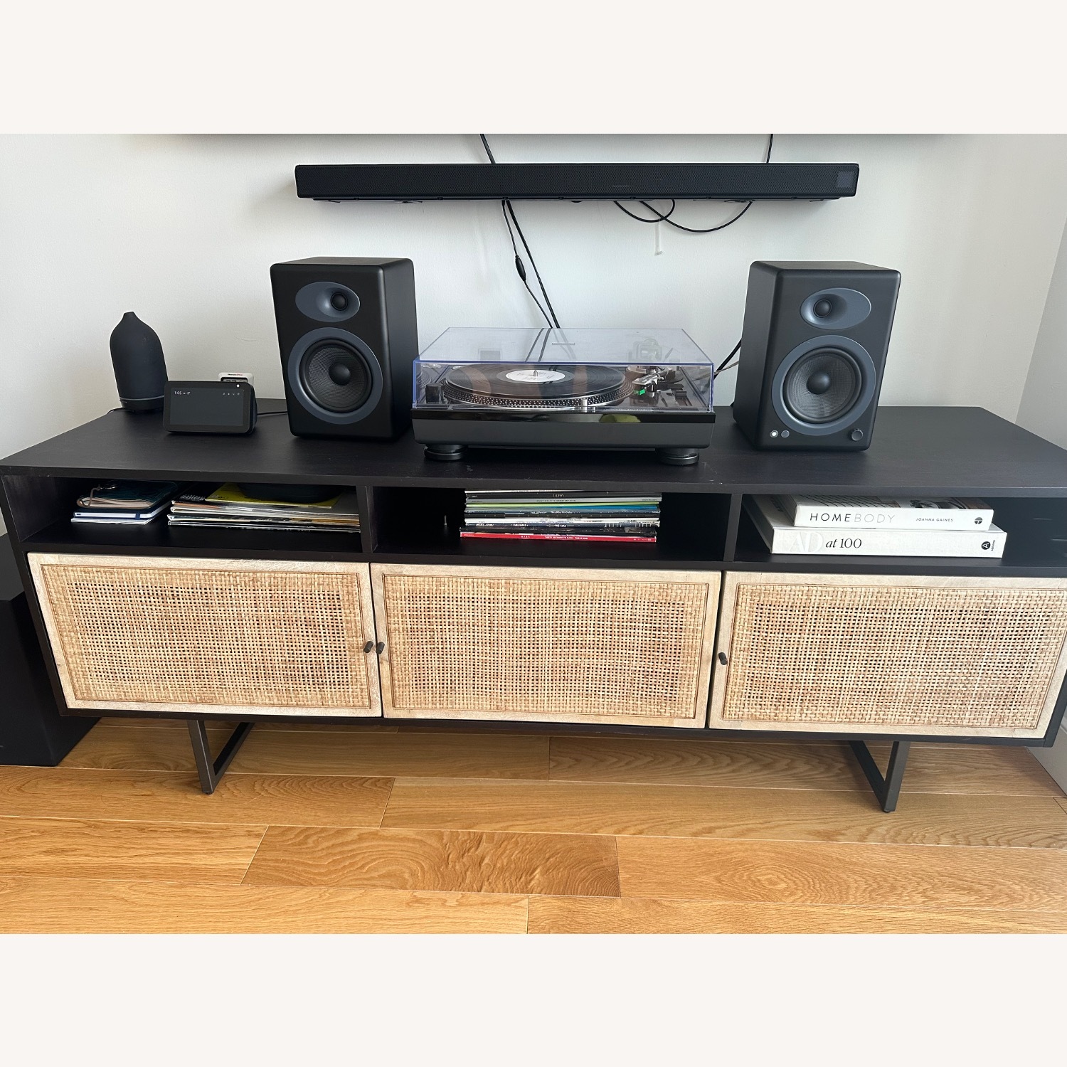 Pottery Barn Dolores Cane Media Console - image-5