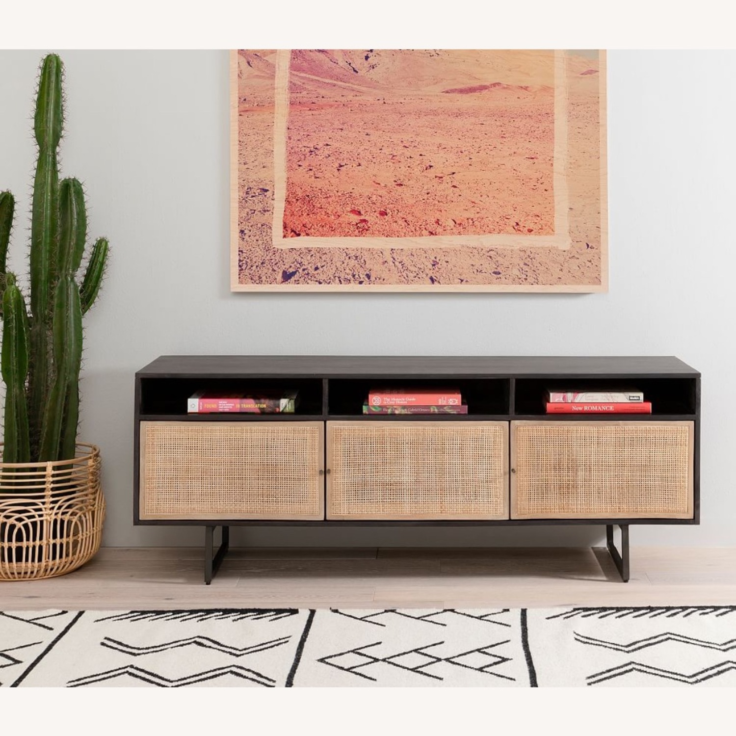 Pottery Barn Dolores Cane Media Console - image-2