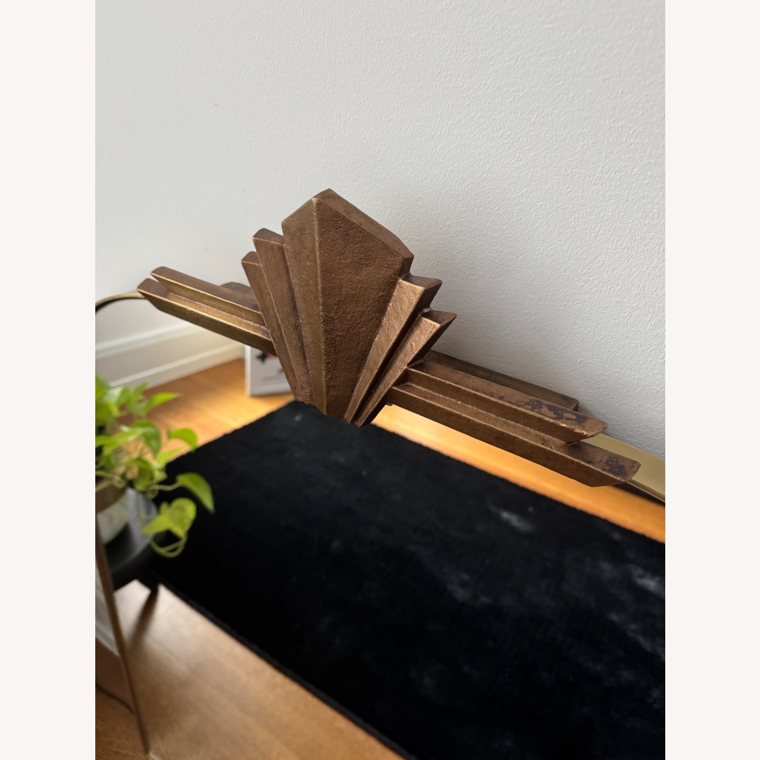 CB2 Nouveau Arched Brass Wall Mirror - image-3