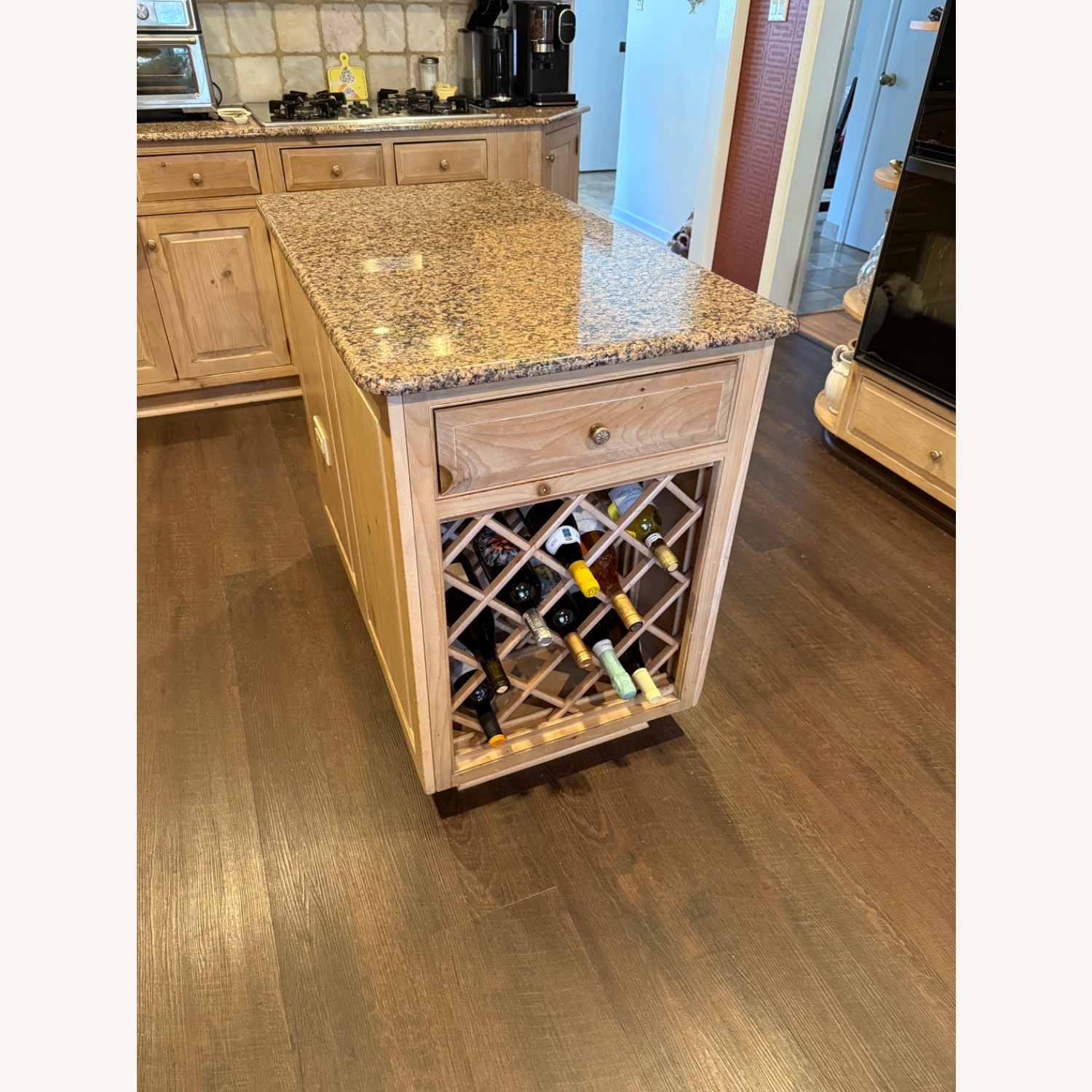 Granite Top Kitchen Island - image-1