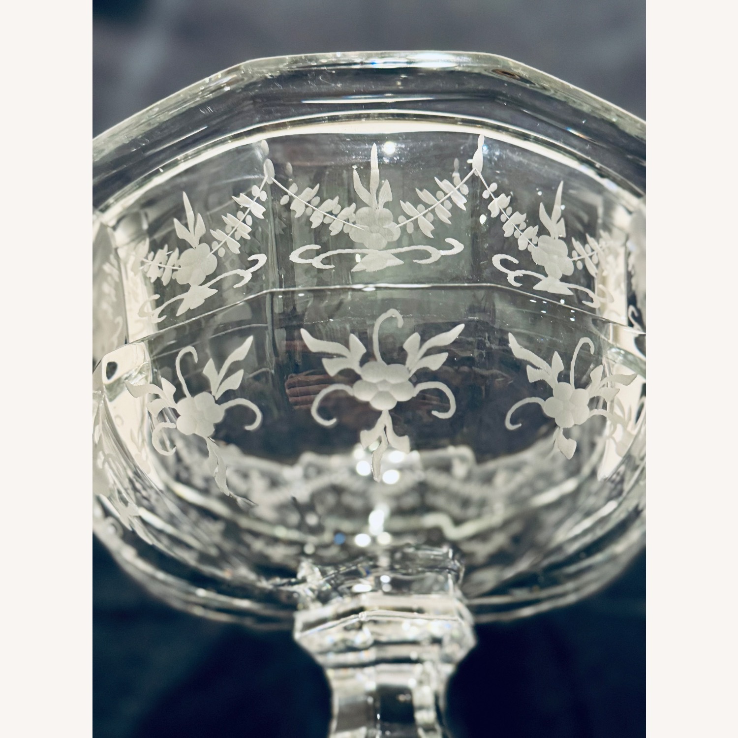 Tiffany & Co. Biedermeier Footed Crystal Bowl - image-4