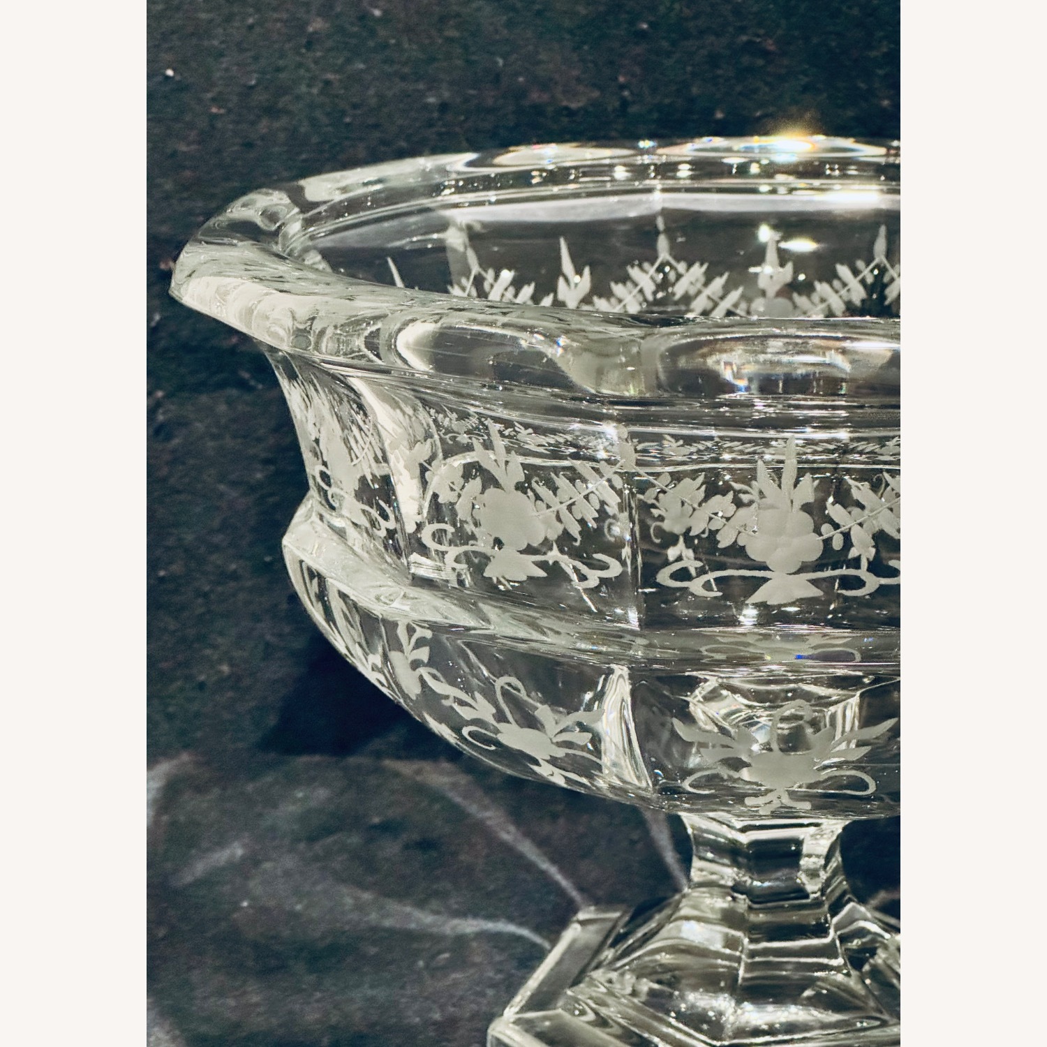 Tiffany & Co. Biedermeier Footed Crystal Bowl - image-5