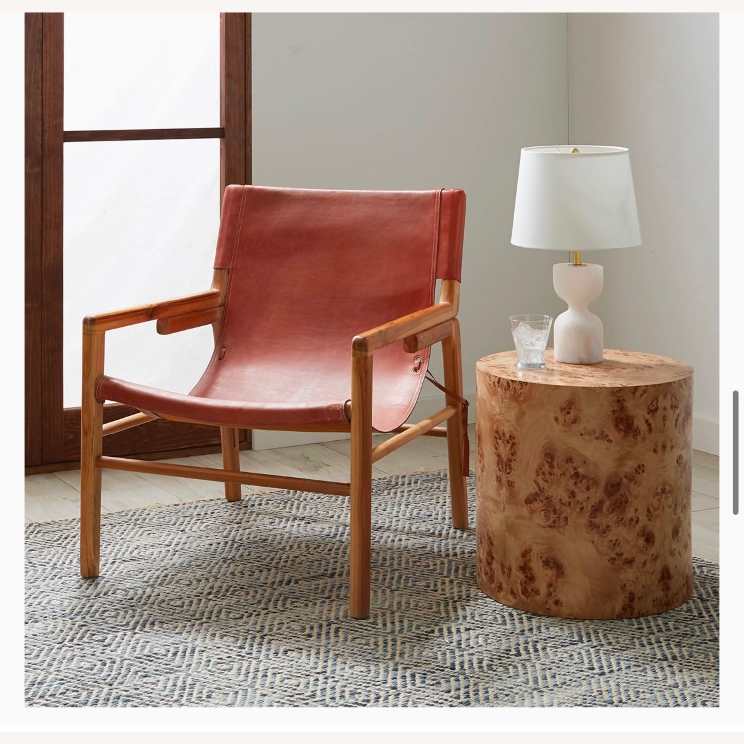 Wisteria Ruli Low-Sitting Leather Side Chair - image-5