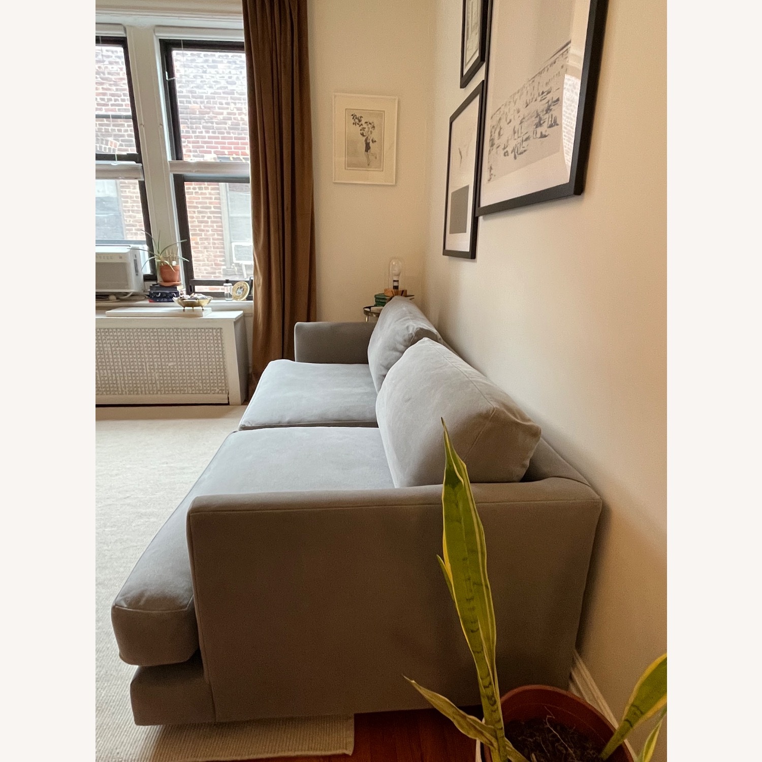 West Elm Haven Sofa Performance Canvas, Gray - image-8