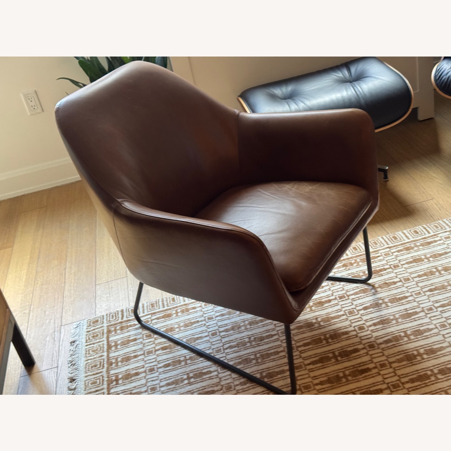 Crate & Barrel Clancy Leather Accent Chair  - image-2