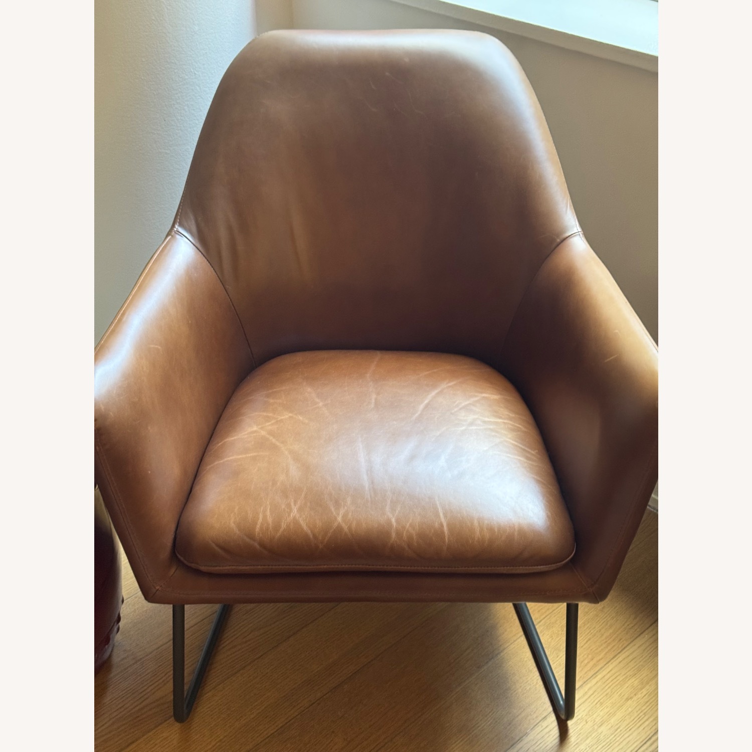 Crate & Barrel Clancy Leather Accent Chair  - image-1