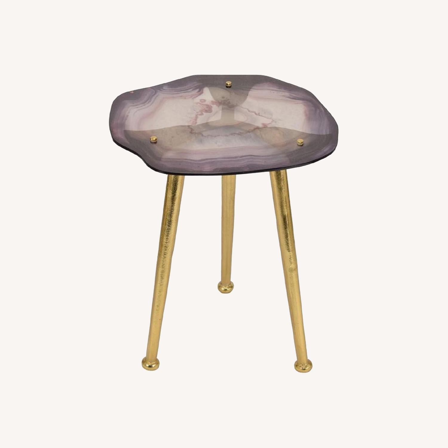 Target Glass Agate Accent Table from Nate Berkus - image-0