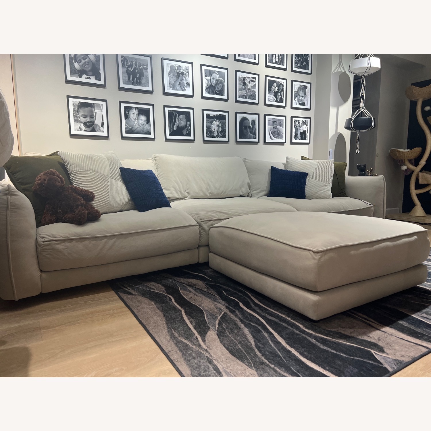 Microfiber Modular Sofa - Cream - image-12