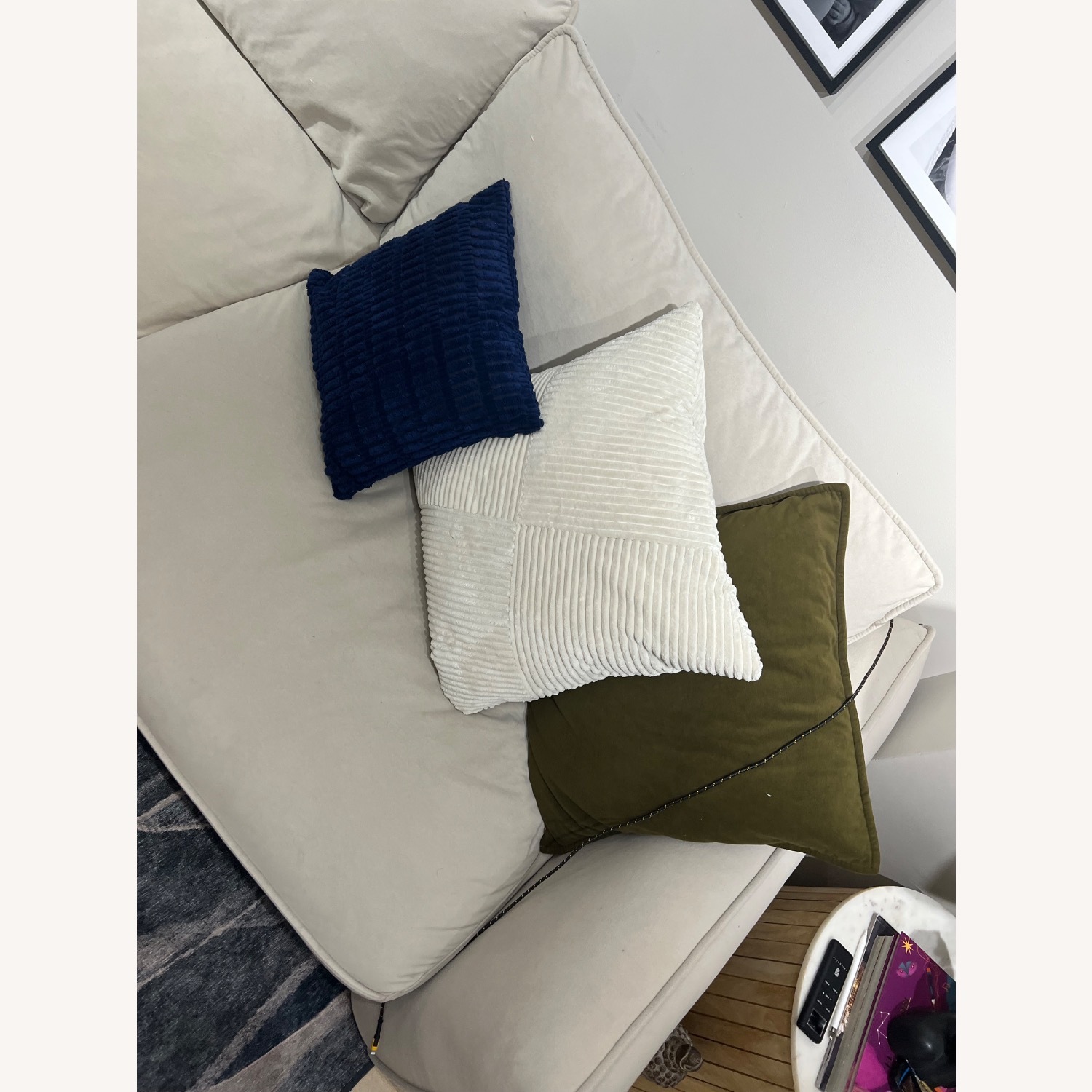 Microfiber Modular Sofa - Cream - image-4