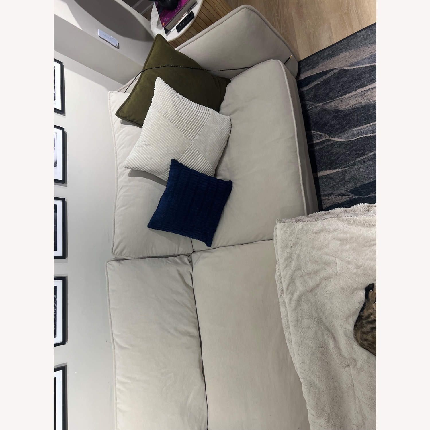 Microfiber Modular Sofa - Cream - image-10