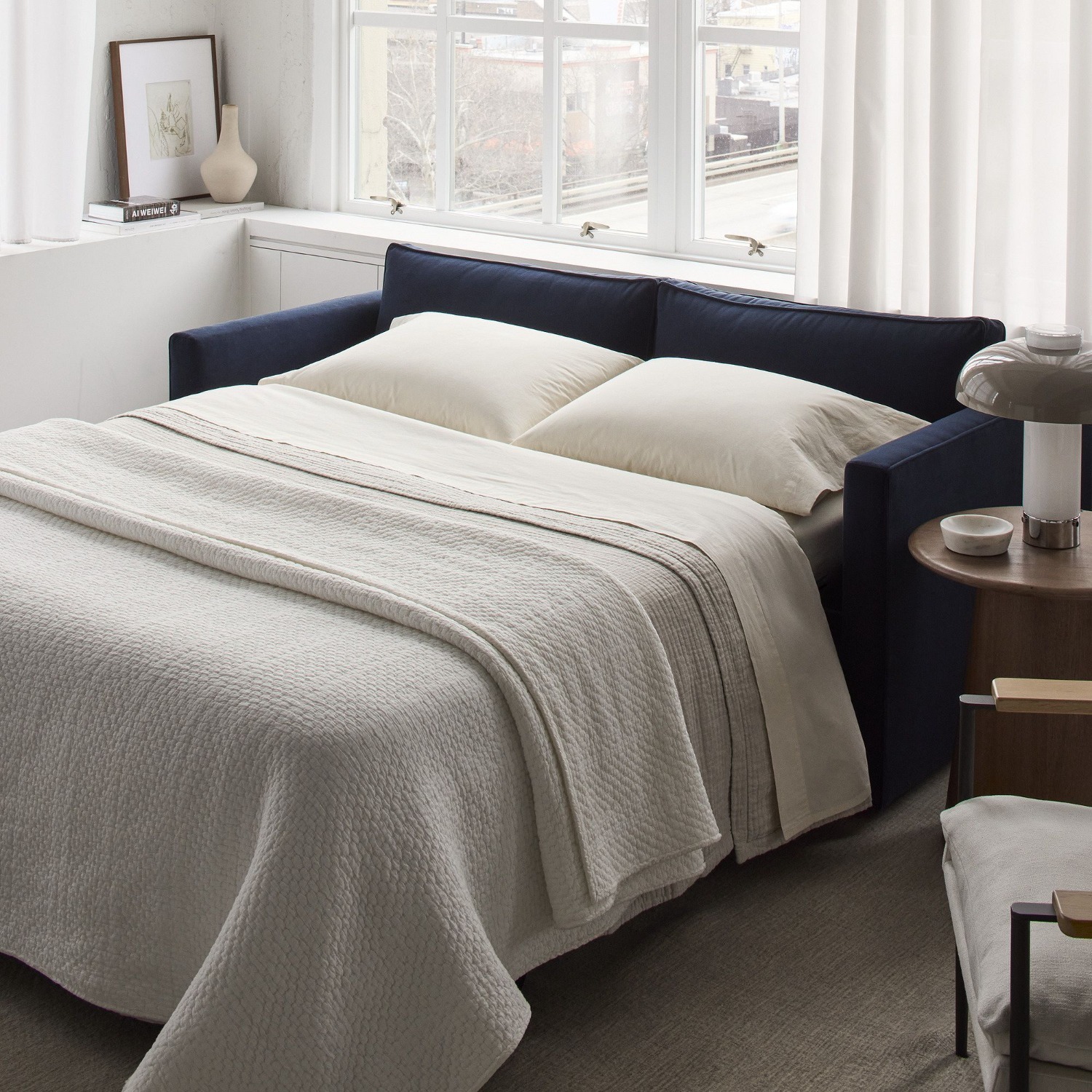 West Elm Harris Queen Sleeper Sofa (74") - image-1