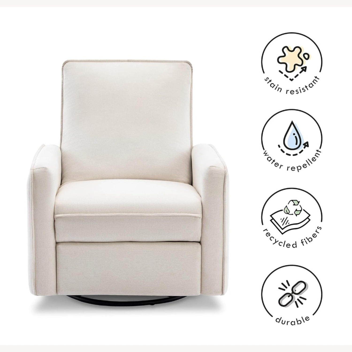 Davinci Penny Recliner Glider in Performance Cream - image-4