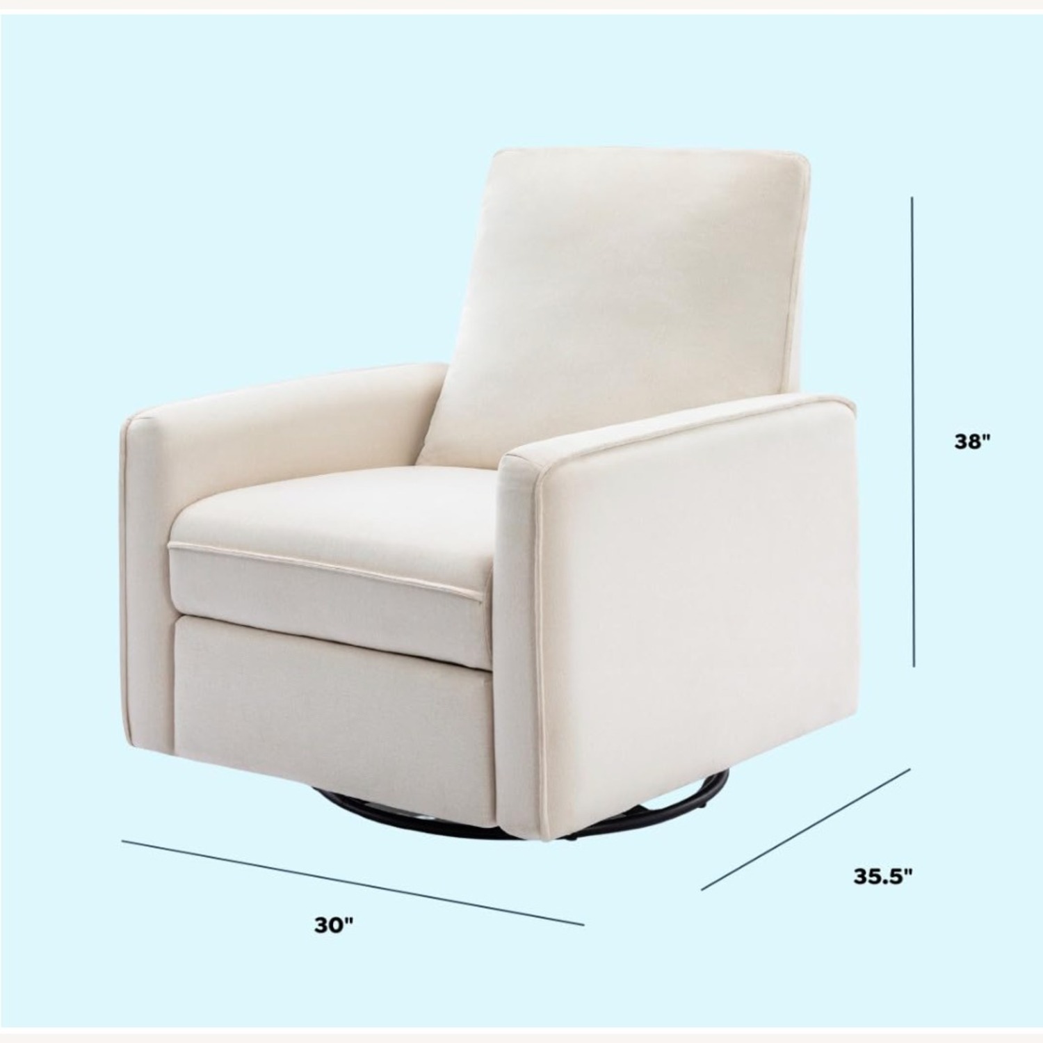 Davinci Penny Recliner Glider in Performance Cream - image-3