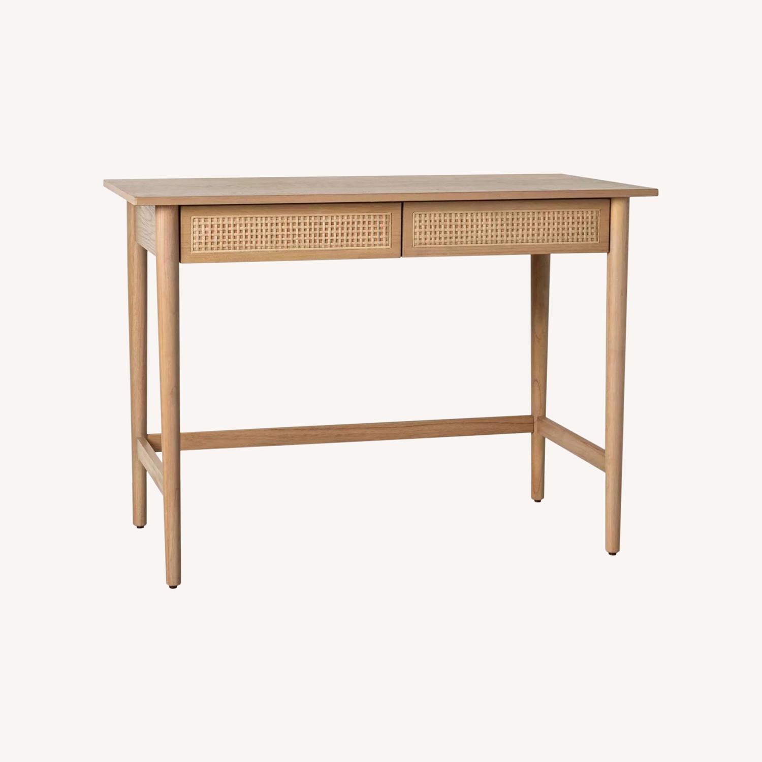 Target Wood & Cane Writing Desk Natural - image-0