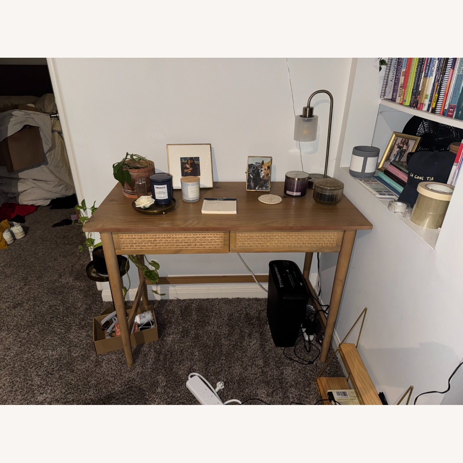 Target Wood & Cane Writing Desk Natural - image-2