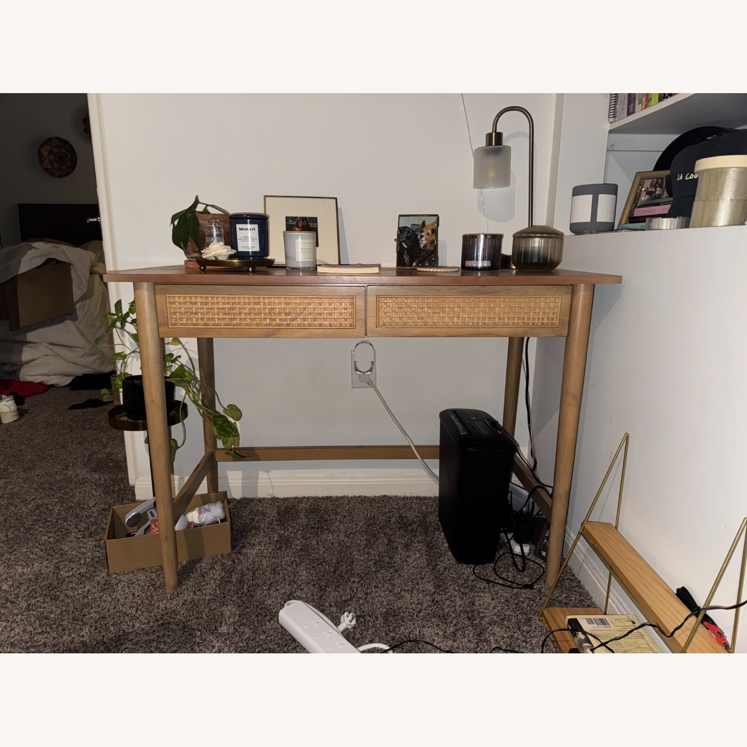 Target Wood & Cane Writing Desk Natural - image-1