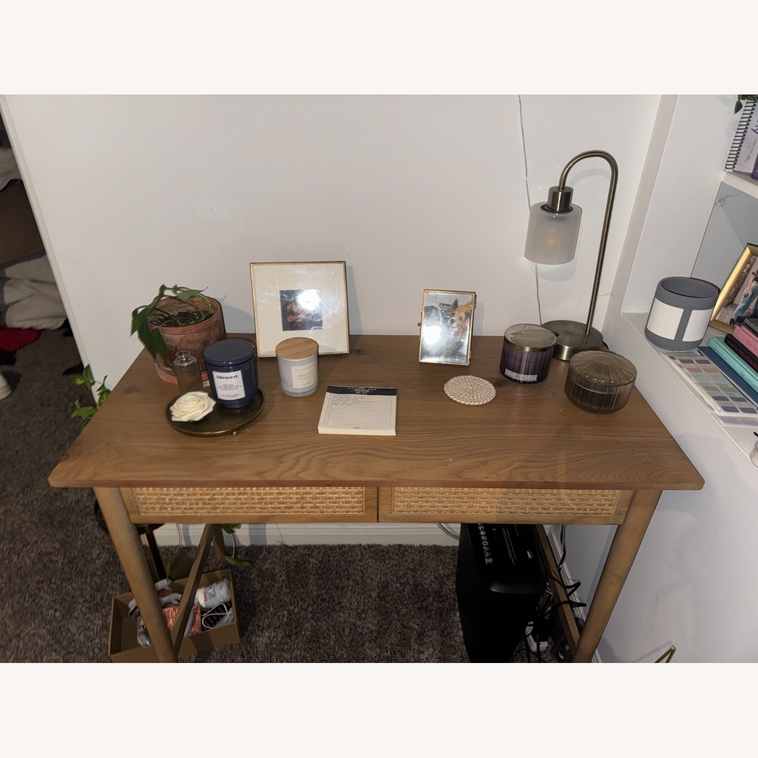 Target Wood & Cane Writing Desk Natural - image-3