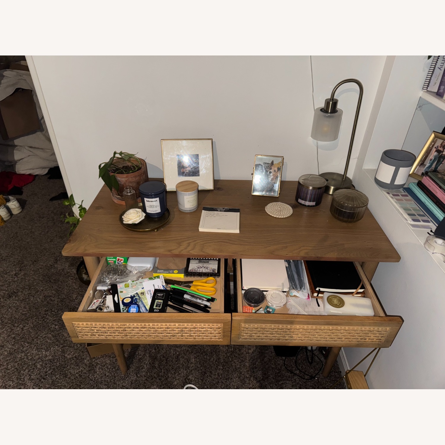 Target Wood & Cane Writing Desk Natural - image-4