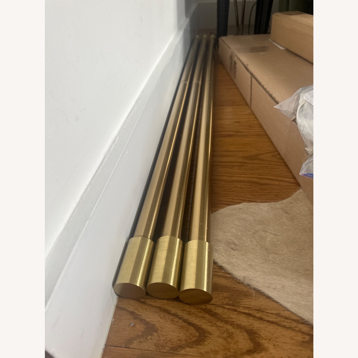 West Elm Antique Brass Curtain Rods  - image-2
