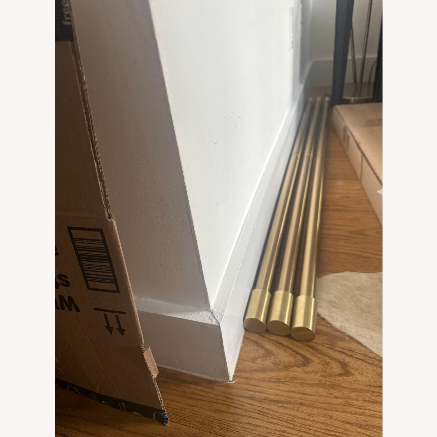 West Elm Antique Brass Curtain Rods  - image-1