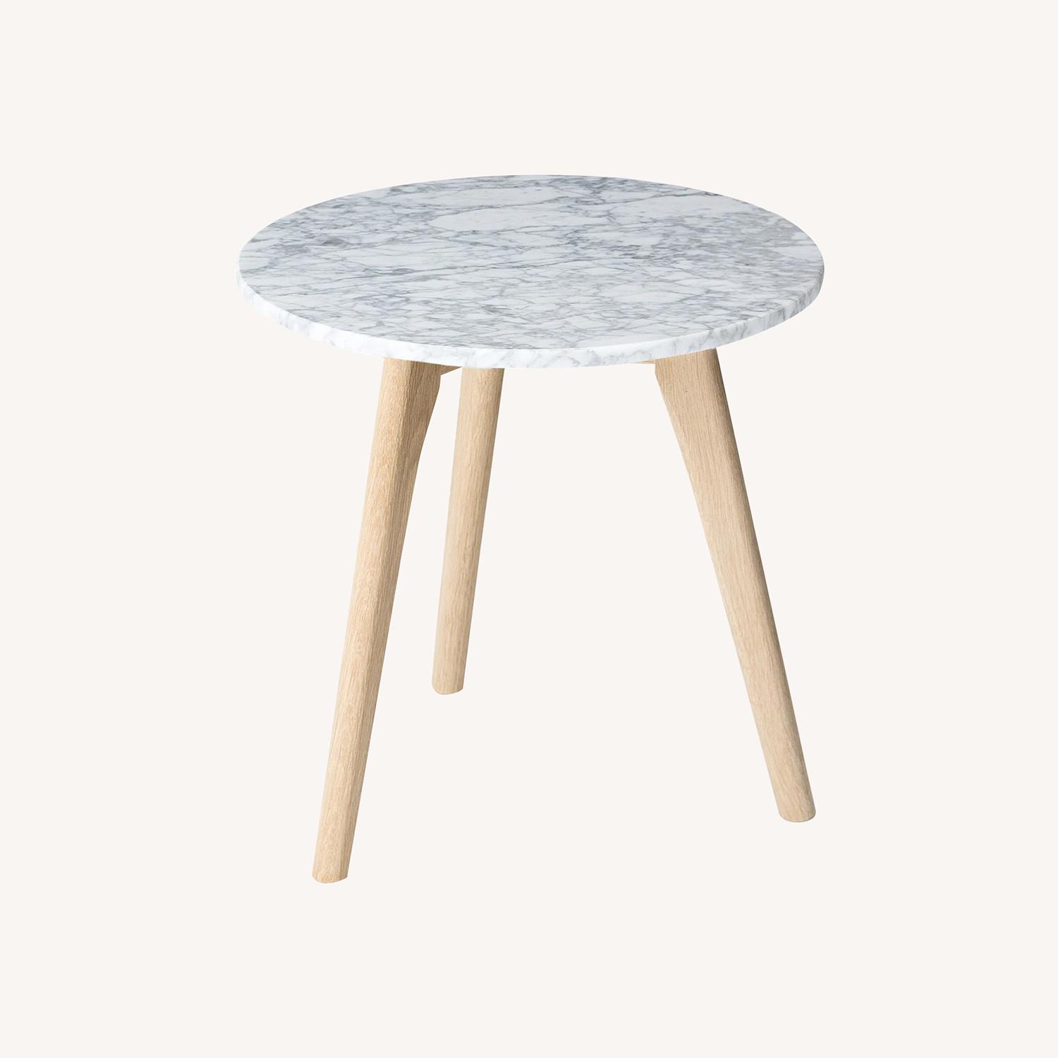 Article Mara Marble Side Table - Oak - image-0