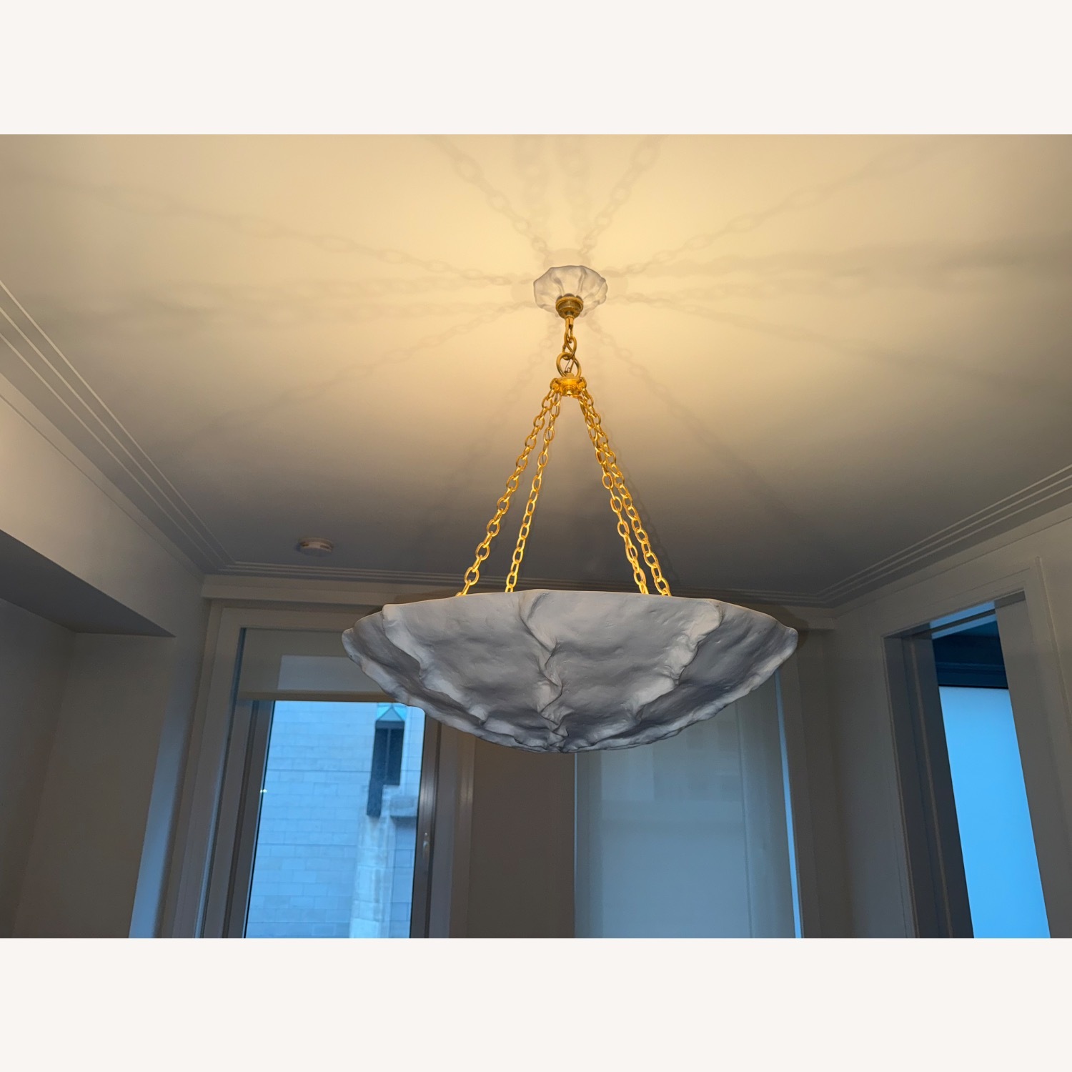 Aerin Benit Medium Gold Sculpted Chandelier - image-0